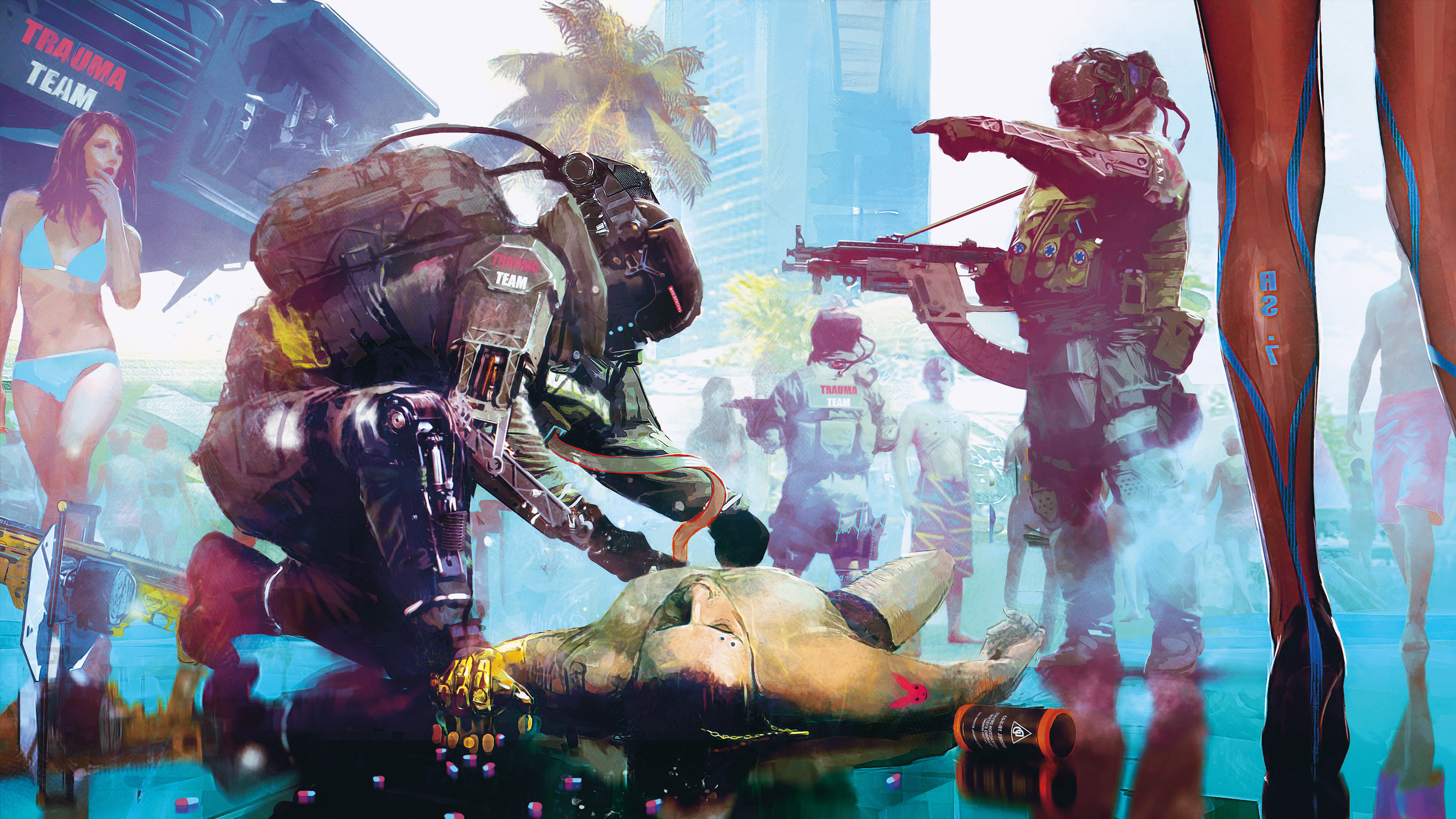Cyberpunk 2077 Trauma Team 4K HD Wallpaper