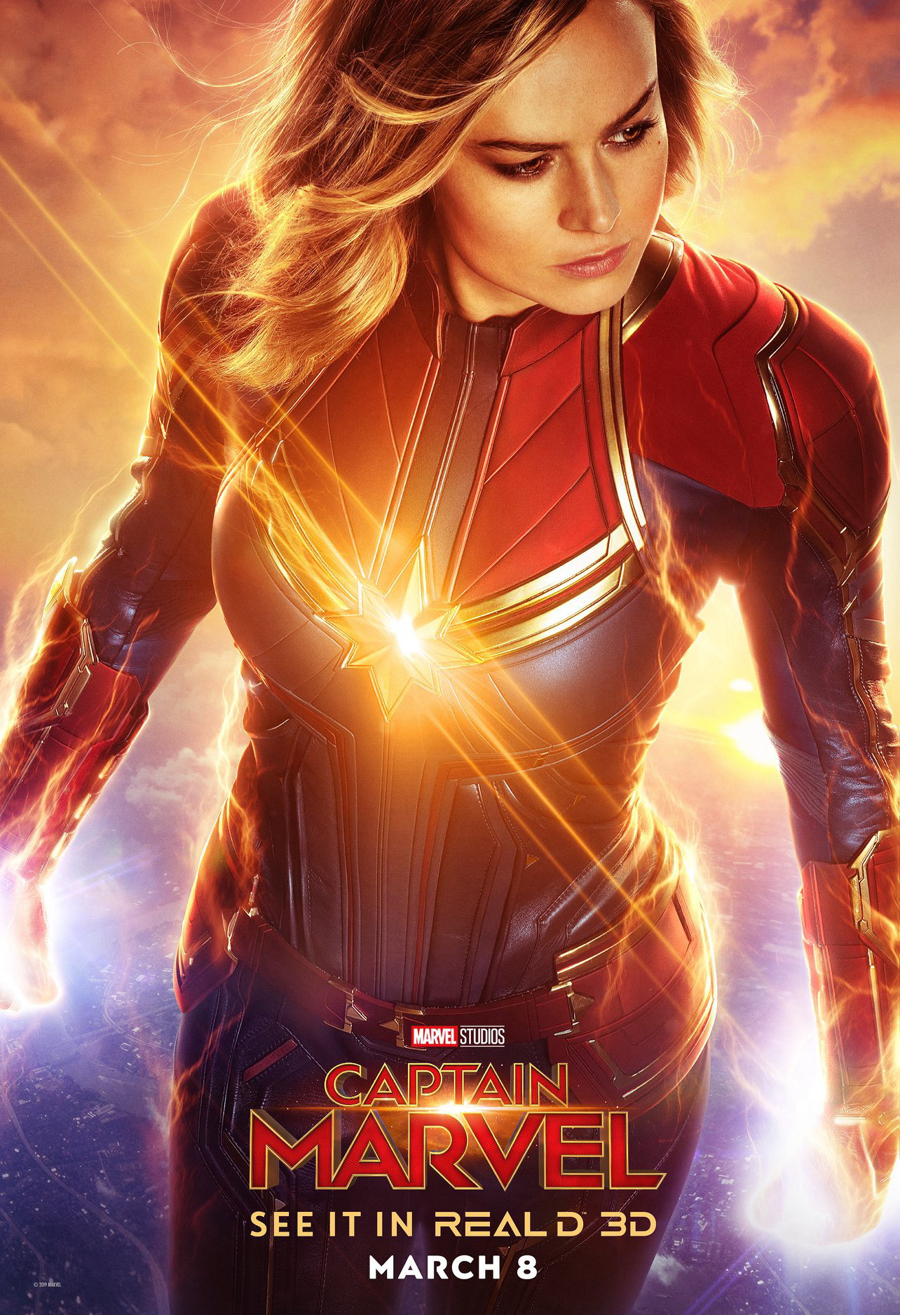 Captain Marvel from Marvel Cinematic Universe HD Phone Wallpaper