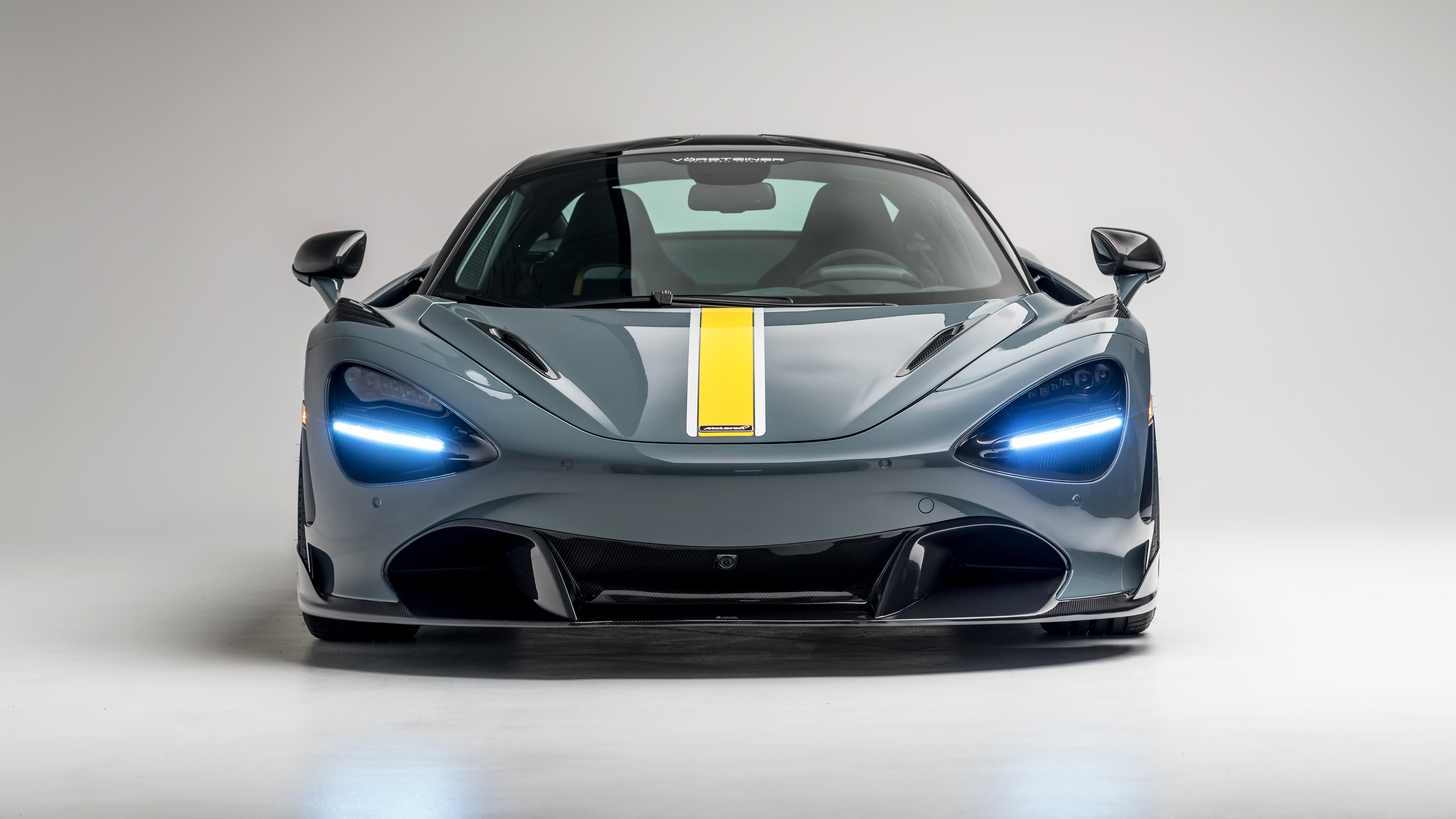 McLaren 720S with Yellow Stripe HD Wallpaper