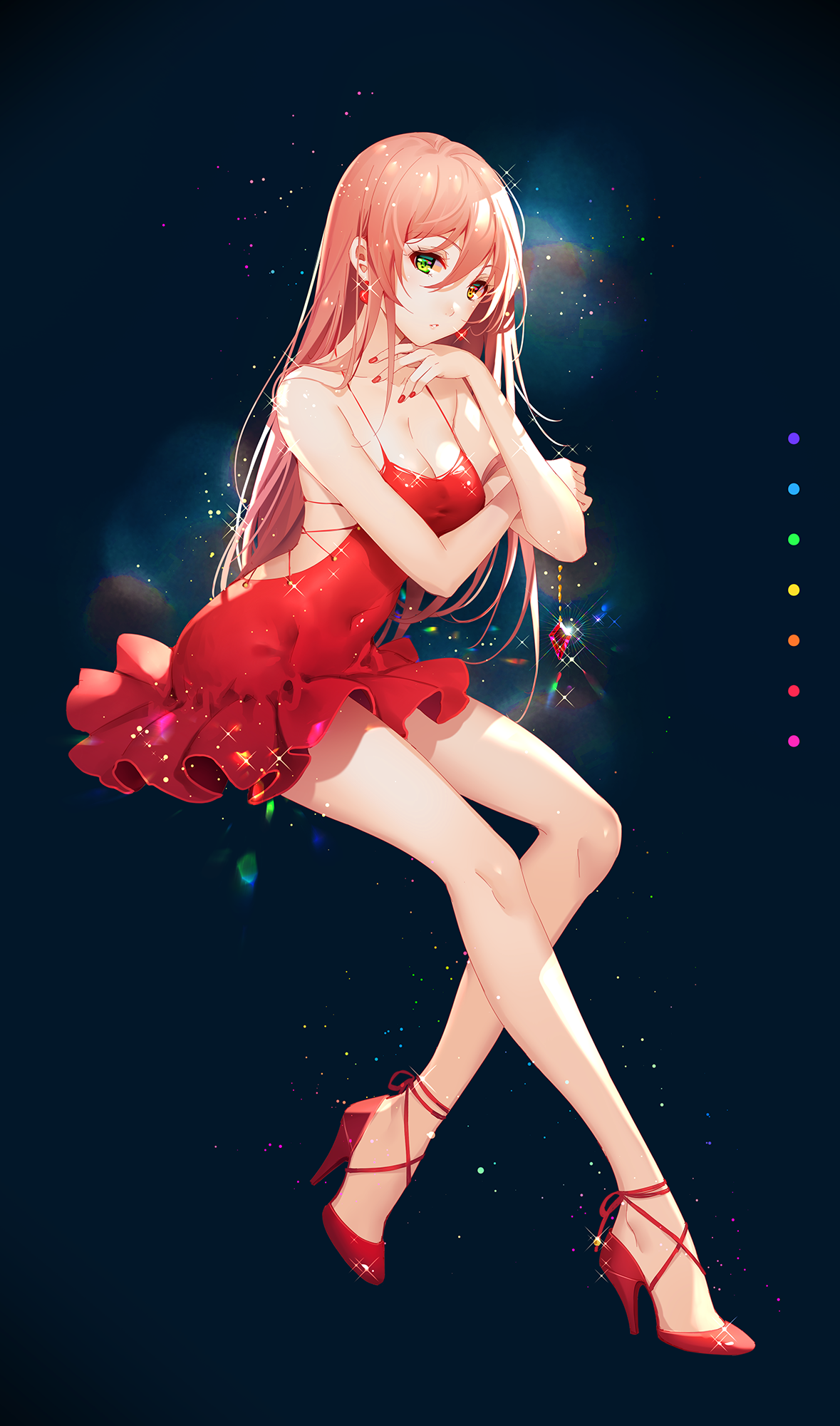 Niya from Tidsean wearing a red dress HD Phone Wallpaper