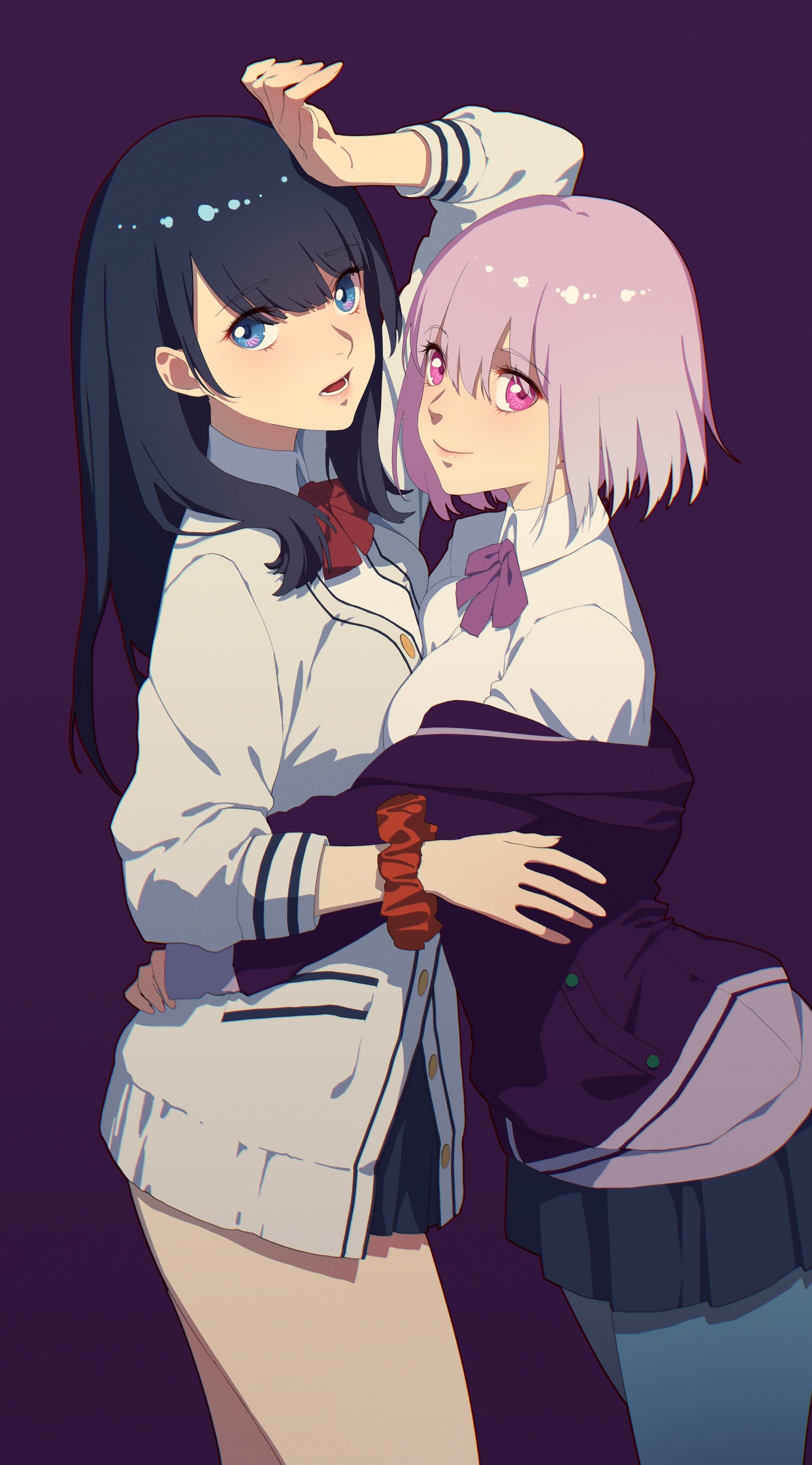 Shinjou Akane and Takarada Rikka from SSSS.GRIDMAN HD Phone Wallpaper