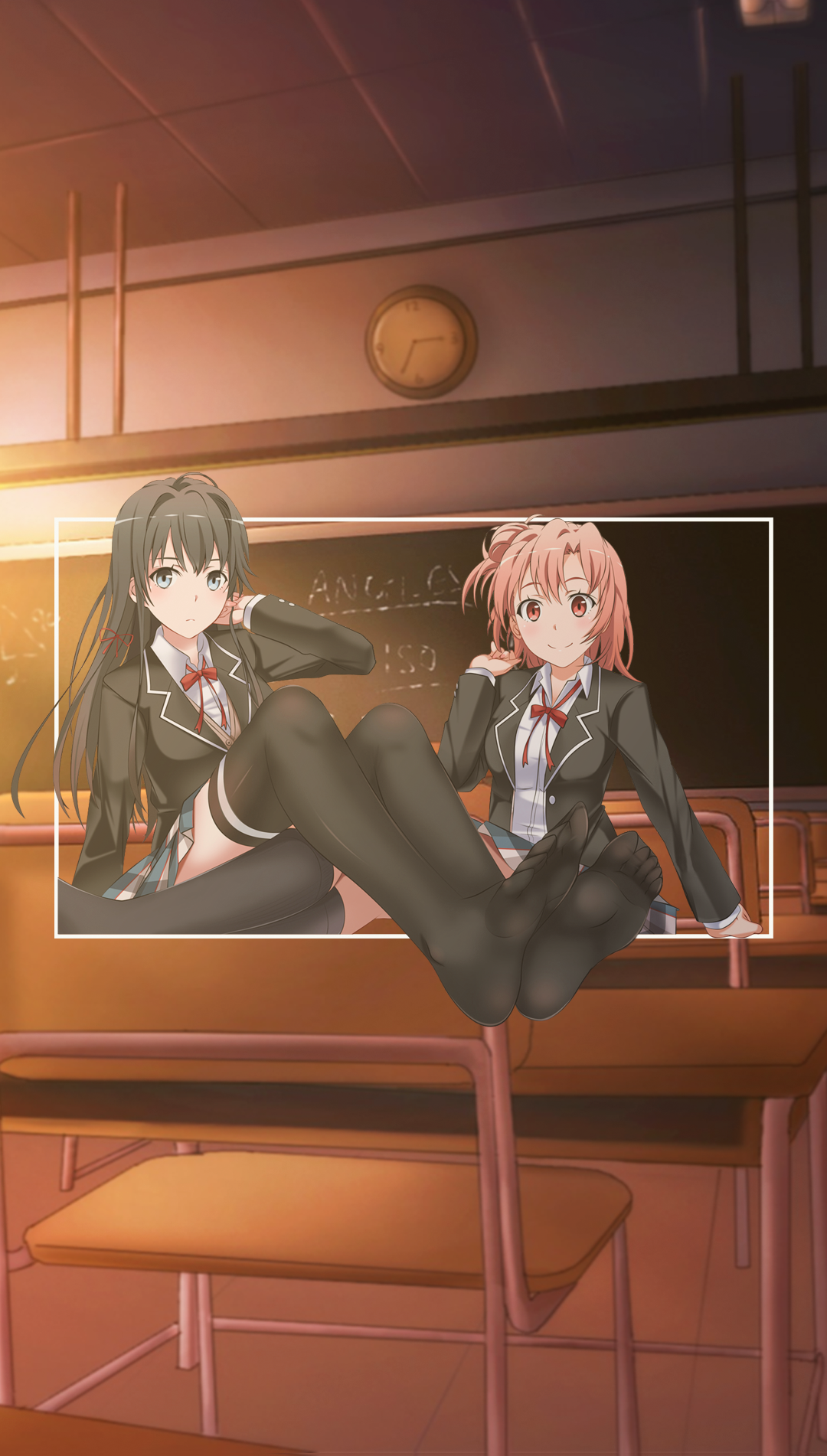 Yui Yuigahama and Yukino Yukinoshita from Yahari Ore no Seishun Love Comedy wa Machigatteiru HD Phone Wallpaper