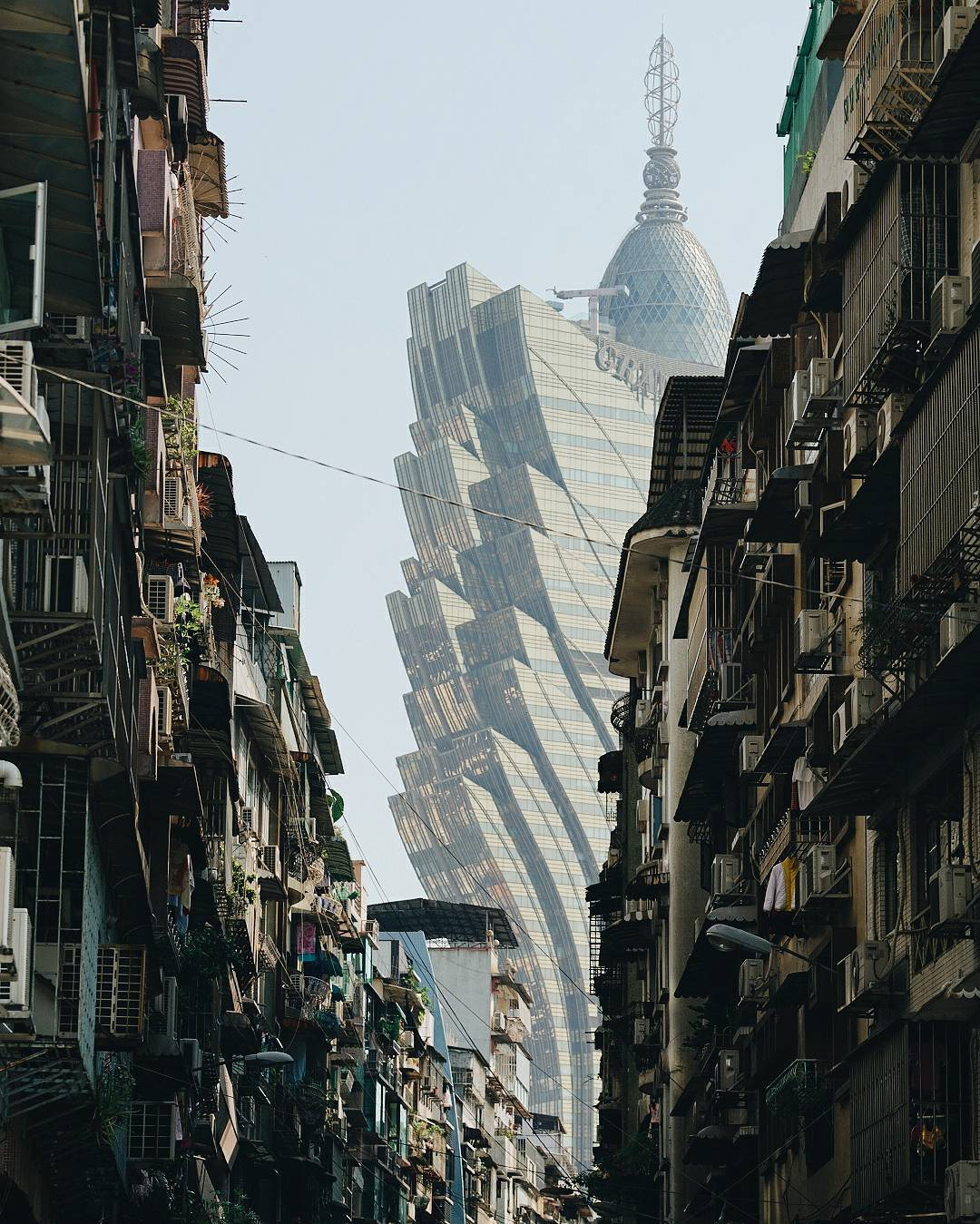 Modern Architecture in Macau Street View HD Phone Wallpaper