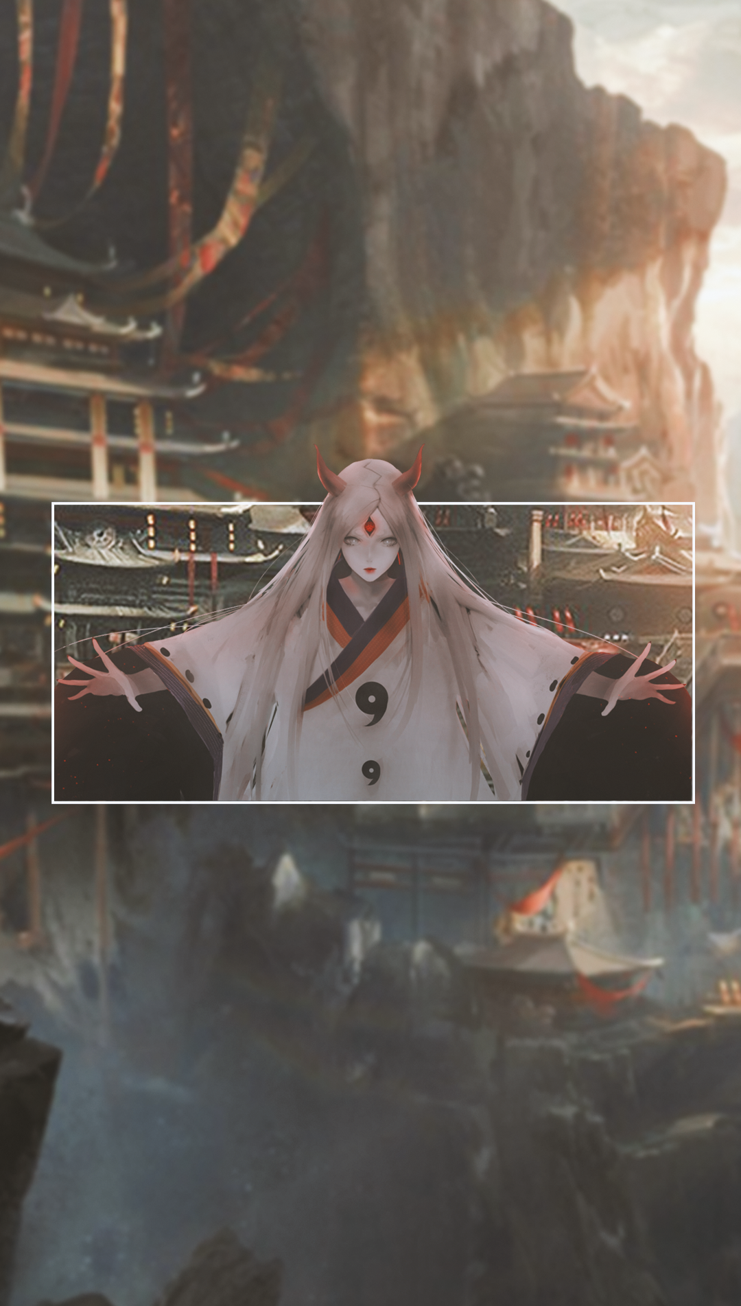 Kaguya Otsutsuki from Naruto in a temple setting HD Phone Wallpaper