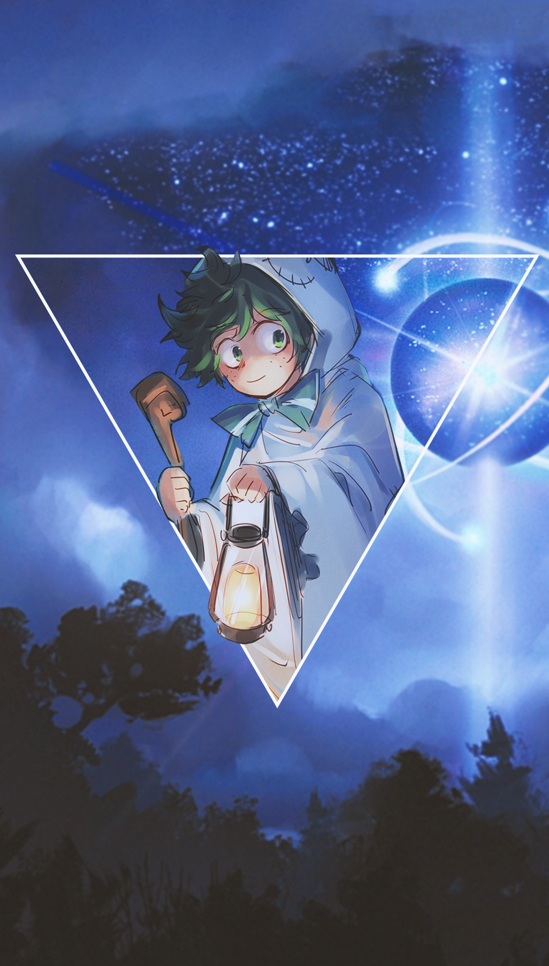 Izuku Midoriya from Boku no Hero Academia with lantern HD Phone Wallpaper