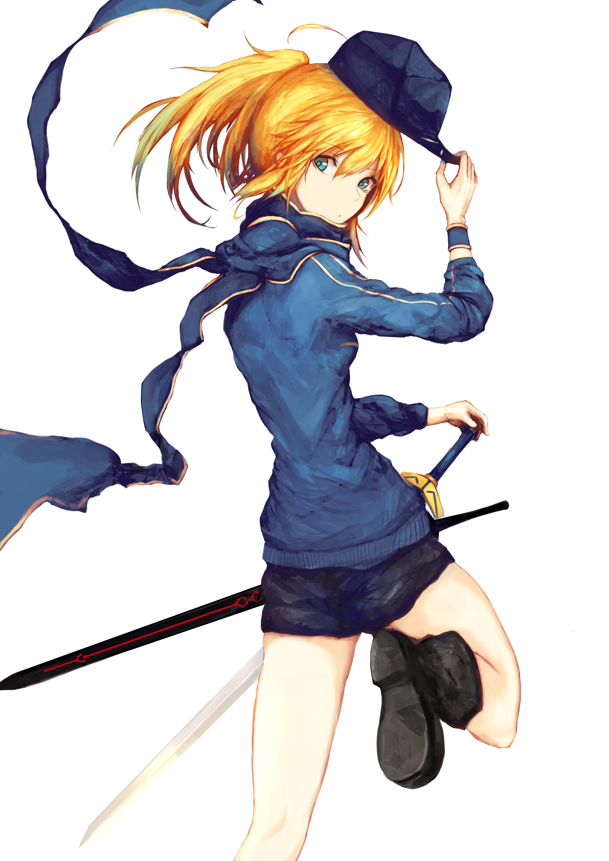 Saber from Fate/Grand Order with sword HD Phone Wallpaper