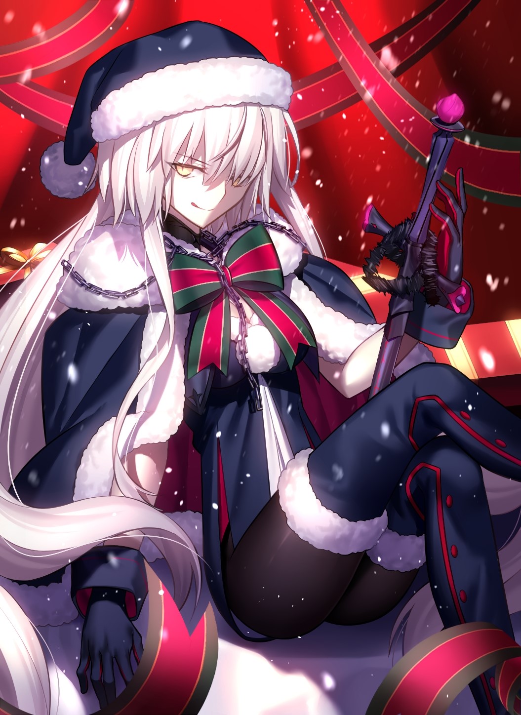 Jeanne d'Arc Alter Santa Lily from Fate/Grand Order HD Phone Wallpaper