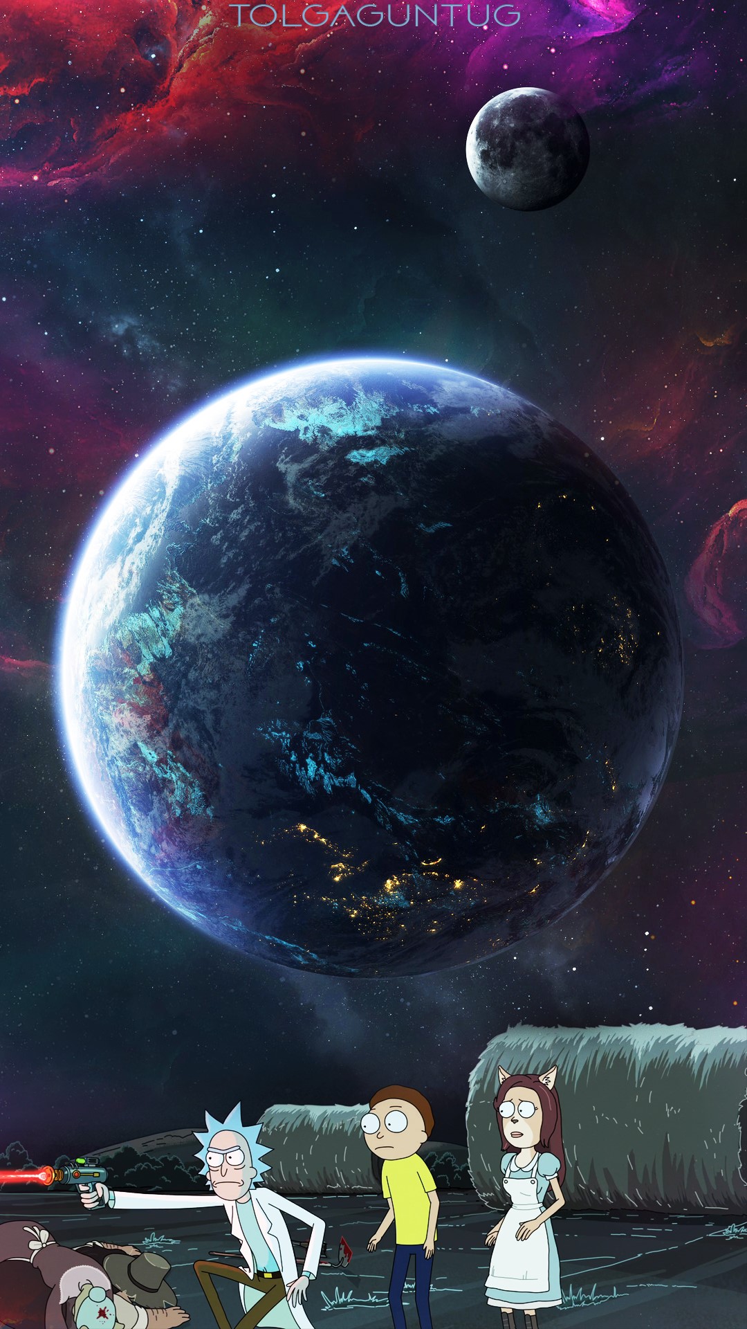 Rick Sanchez and Morty Smith in space HD Phone Wallpaper
