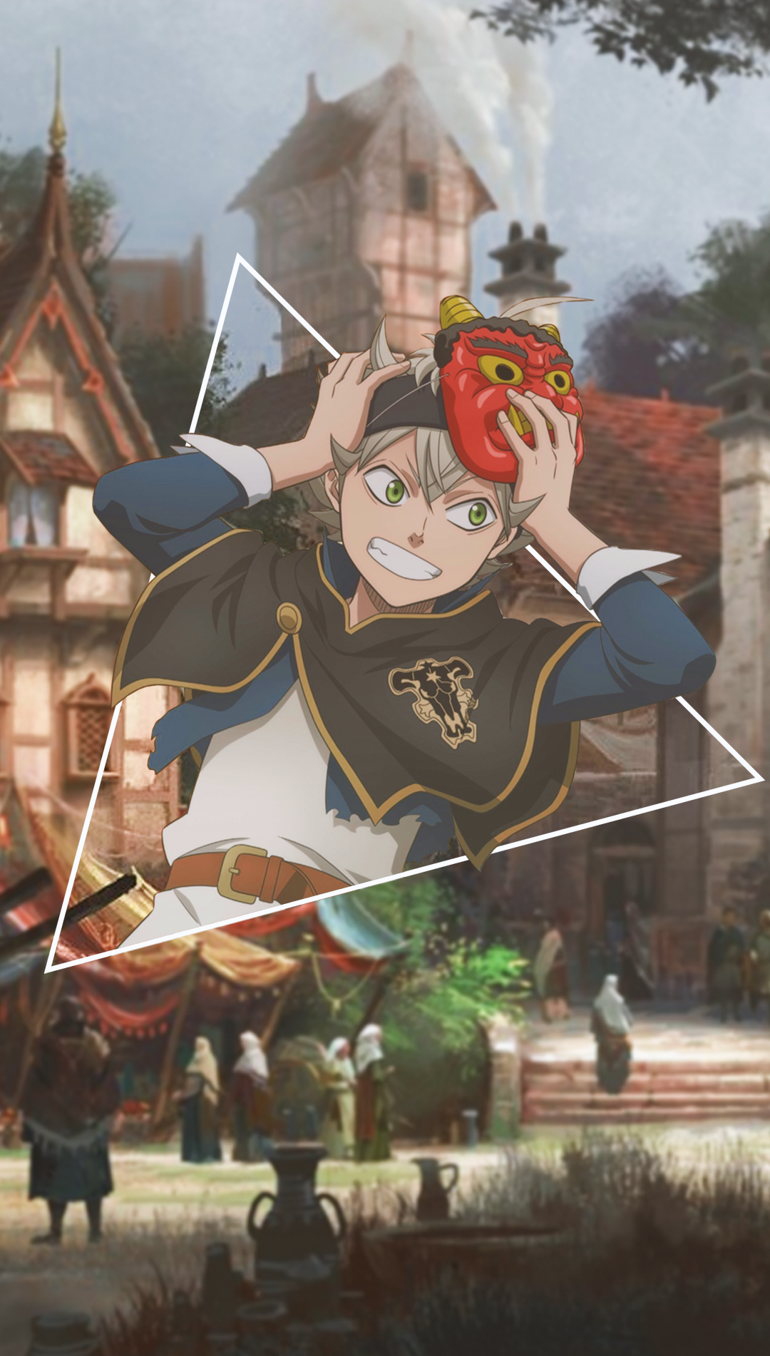 Asta from Black Clover holding a mask HD Phone Wallpaper