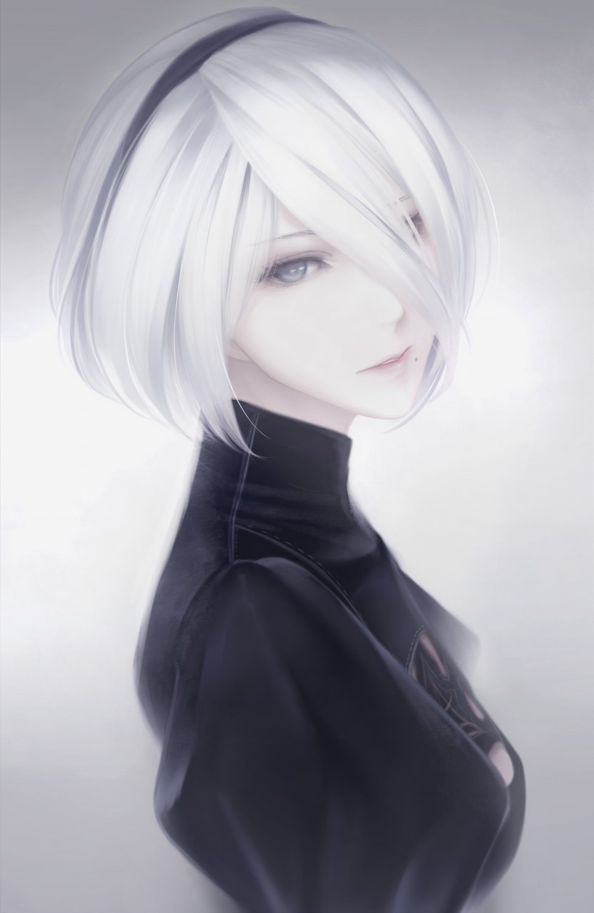 2B from Nier: Automata HD Phone Wallpaper