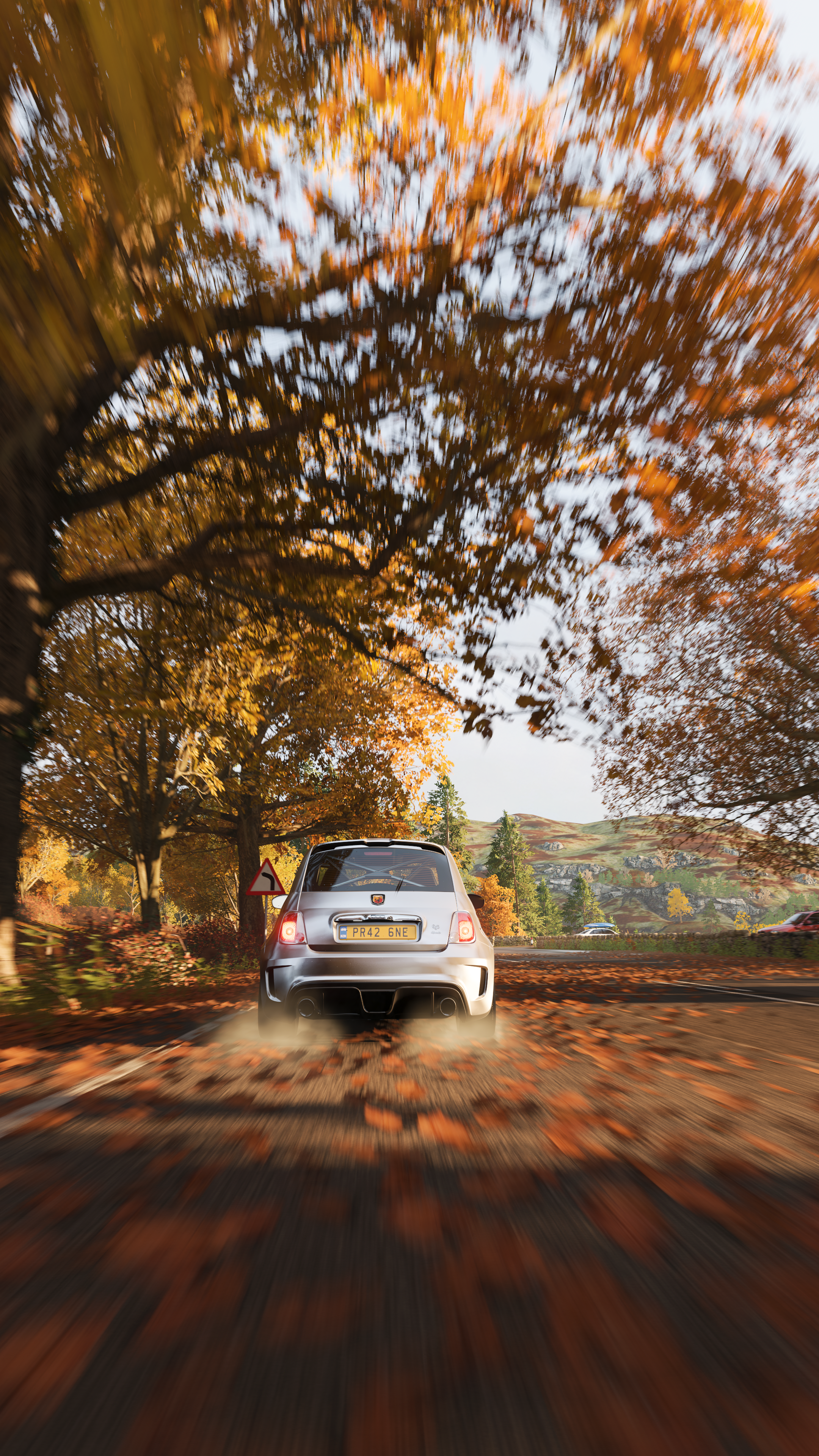Abarth 695 Biposto in Forza Horizon 4 during Fall HD Phone Wallpaper