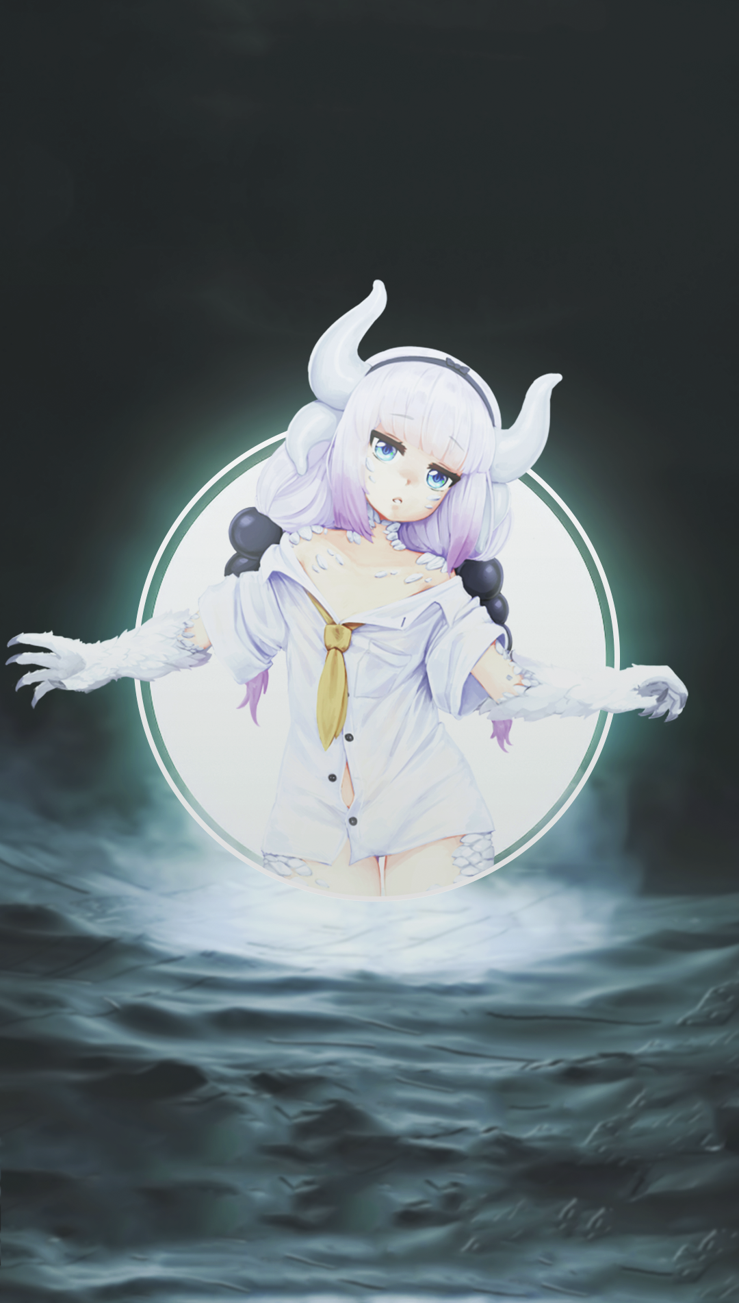 Kanna Kamui from Miss Kobayashi's Dragon Maid HD Phone Wallpaper