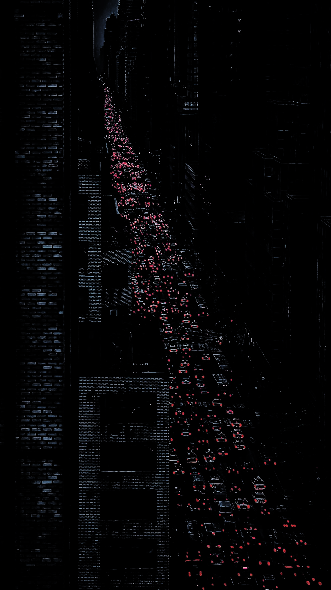 Nighttime cityscape with traffic in New York City HD Phone Wallpaper