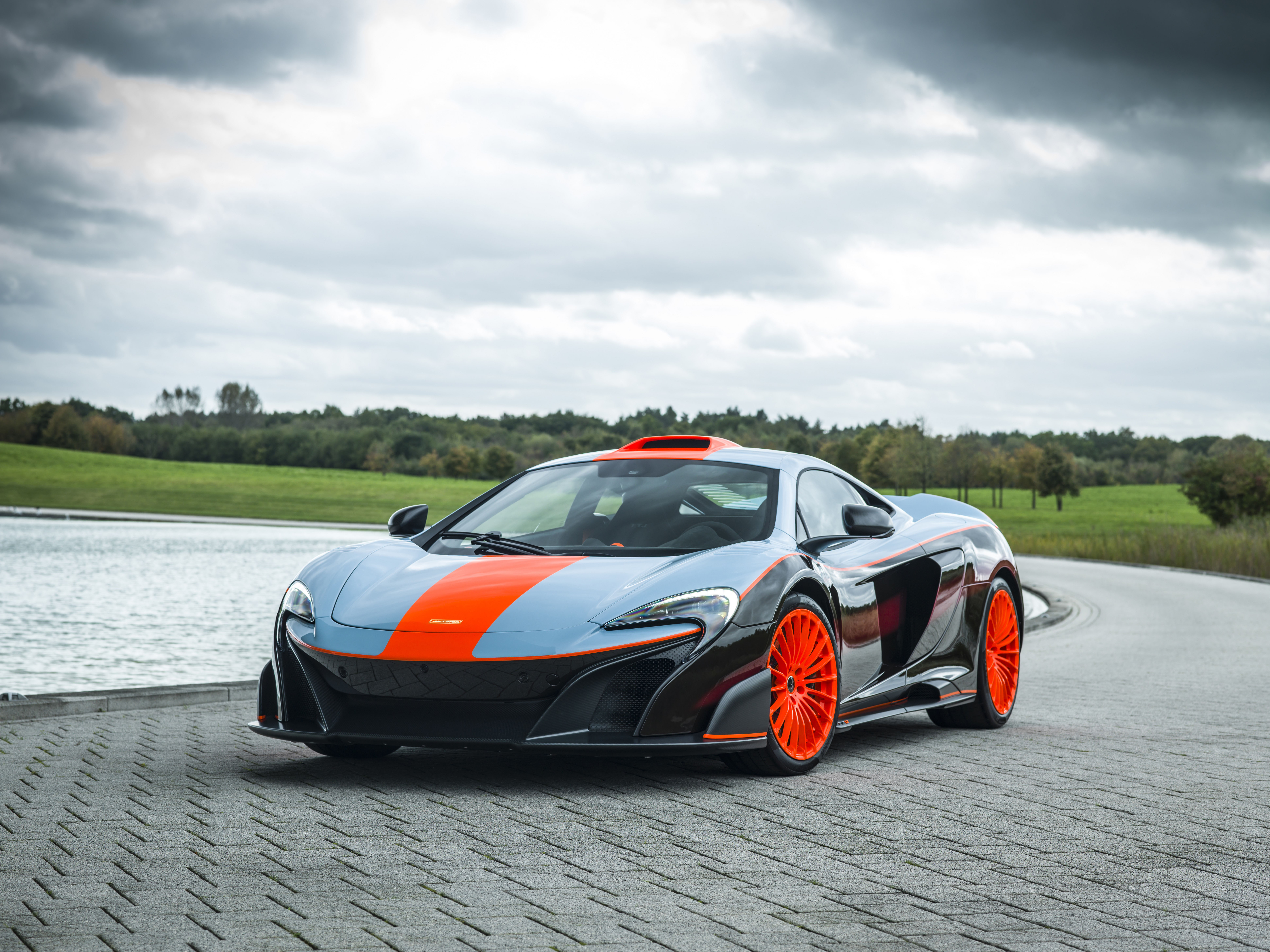 McLaren MSO 675LT Gulf Racing Theme 4K HD Wallpaper
