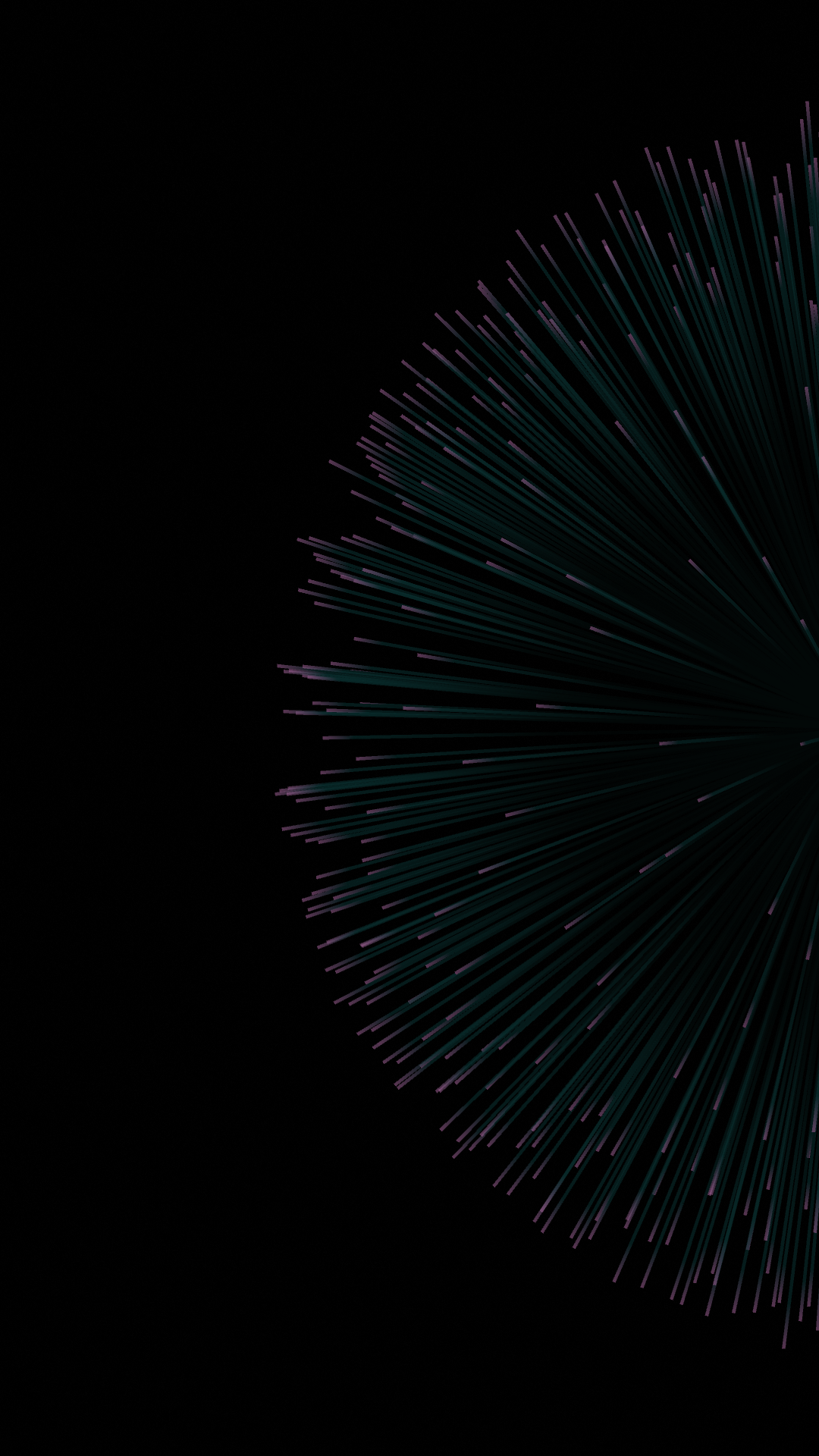 Abstract explosion of teal and pink lines on black HD Phone Wallpaper