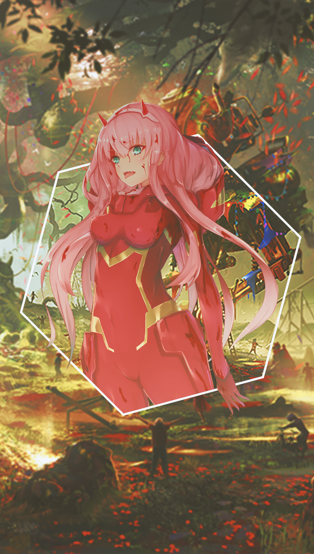 Zero Two from Darling in the Franxx HD Phone Wallpaper