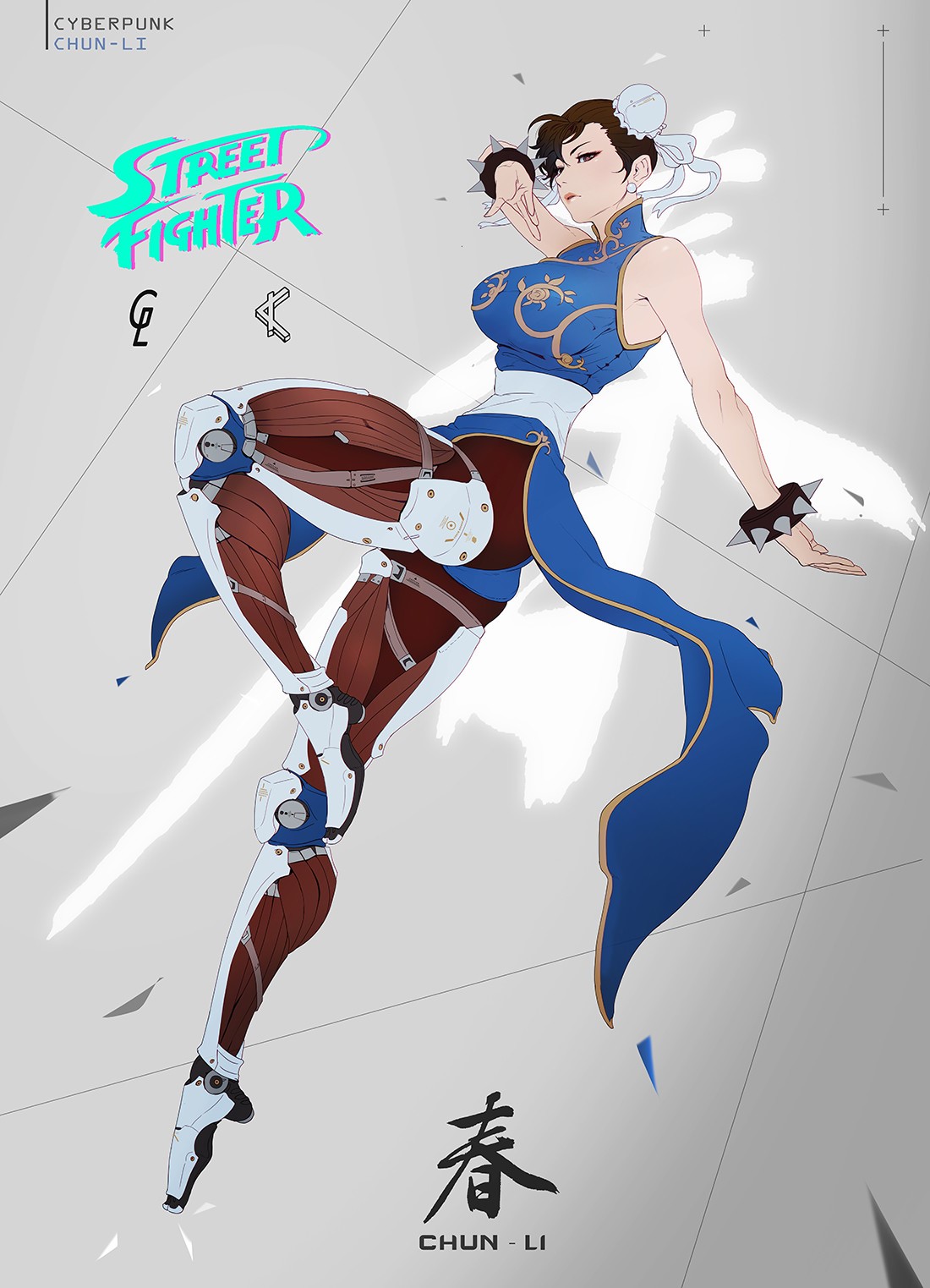 Cyberpunk Chun-Li from Street Fighter HD Phone Wallpaper