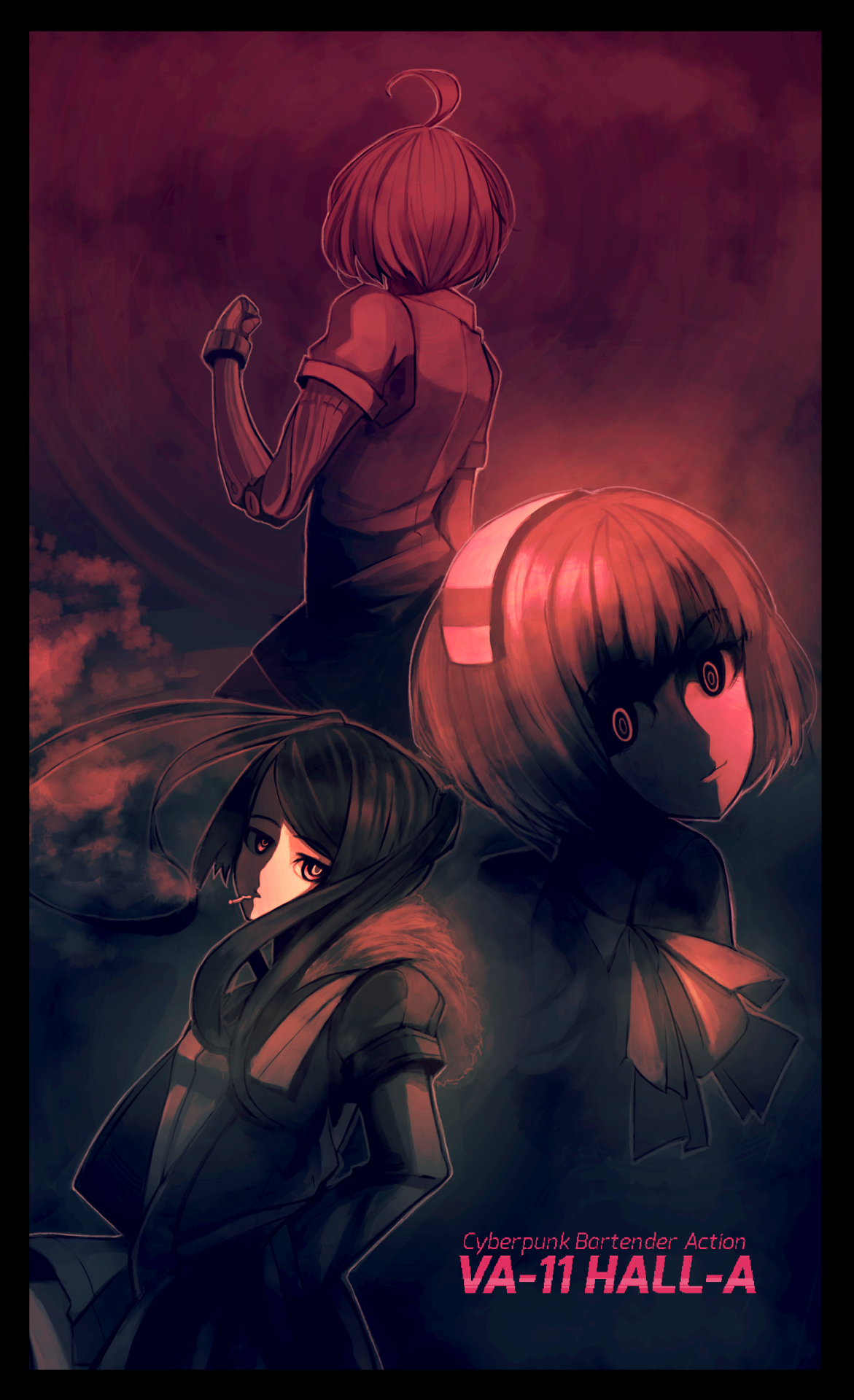 VA-11 Hall-A: Cyberpunk Bartender Action characters HD Phone Wallpaper
