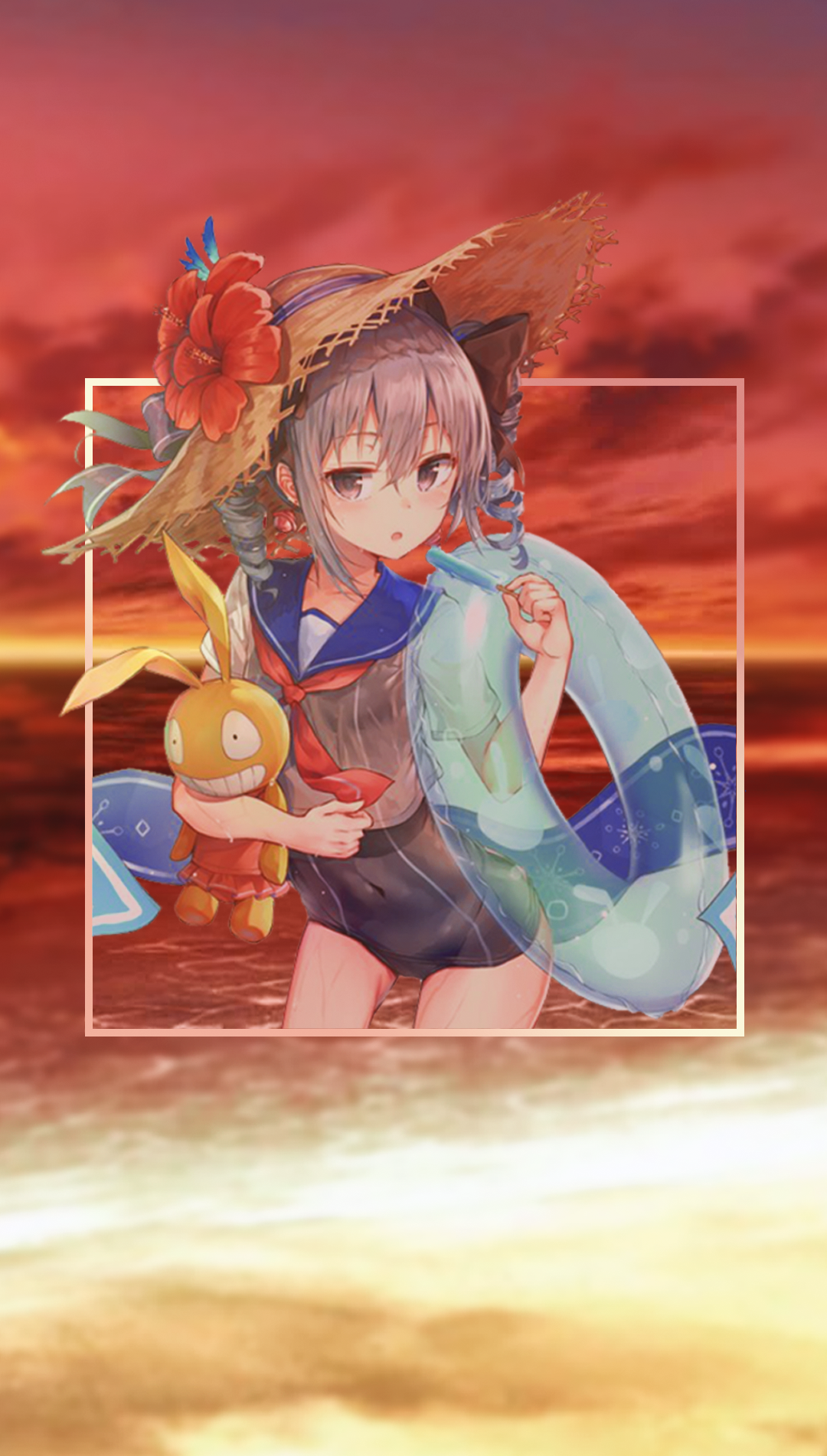 Bronya Zaychik from Honkai Impact 3rd with a toy and float HD Phone Wallpaper