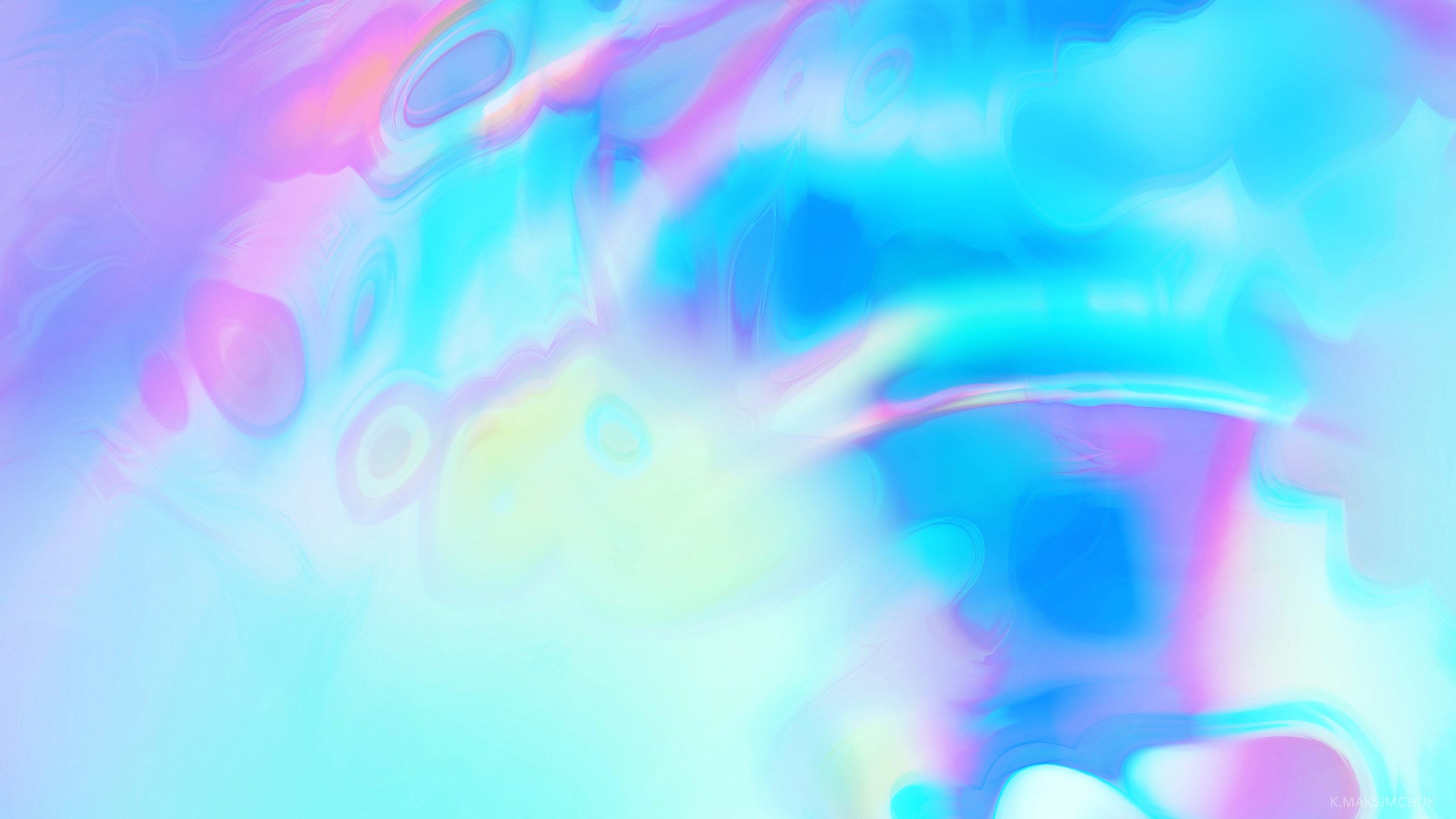 Abstract Fluid Gradient with Waves HD Wallpaper