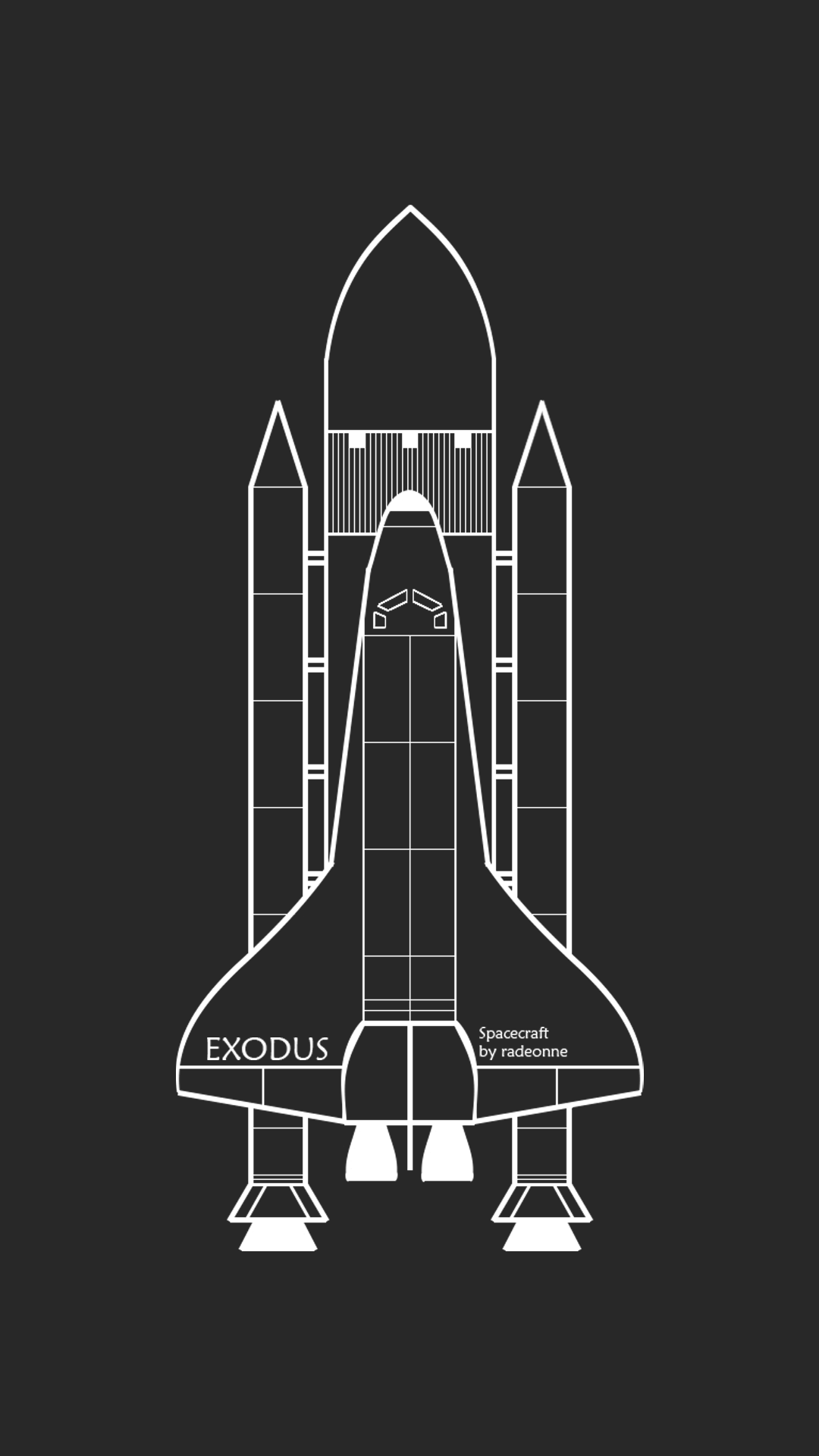 Exodus spacecraft by Radeonne HD Phone Wallpaper