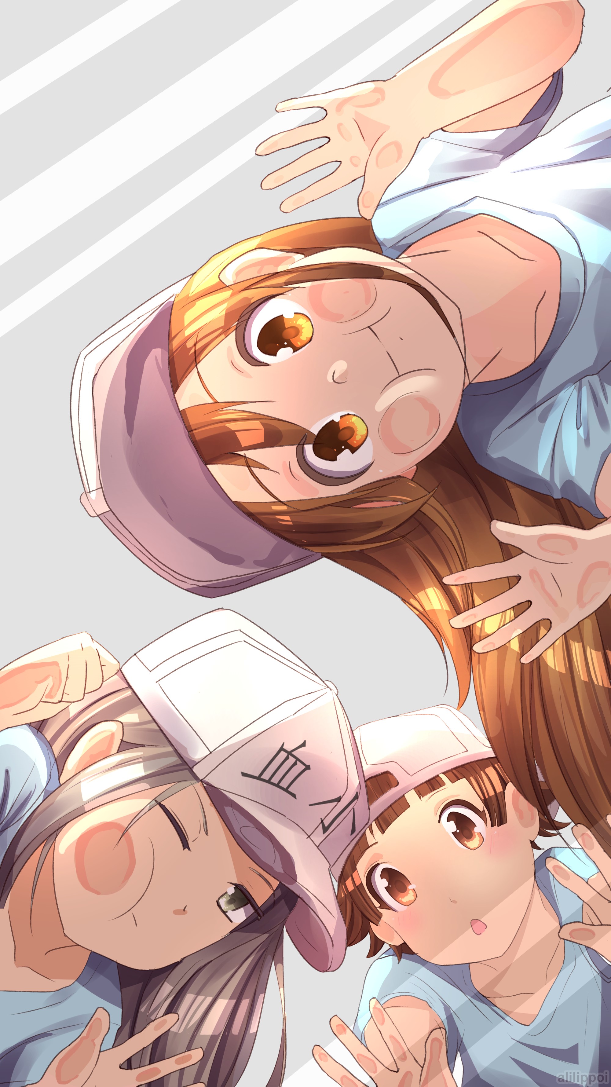 Three Platelets from Cells at Work! HD Phone Wallpaper