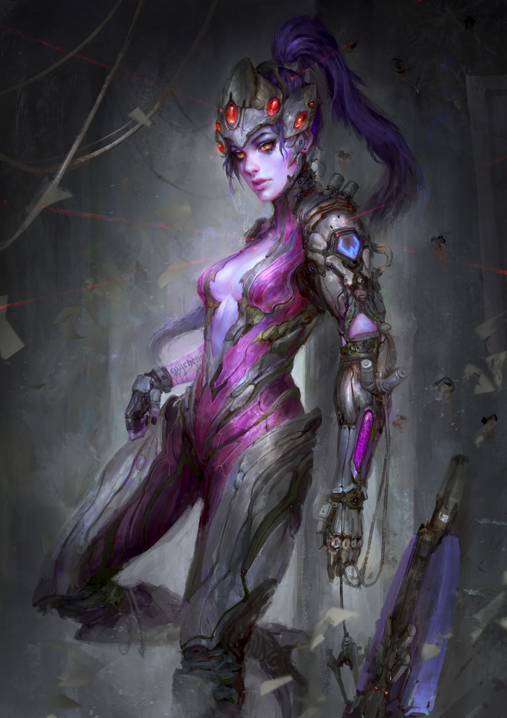 Widowmaker from Overwatch by Daniel Kamarudin HD Phone Wallpaper