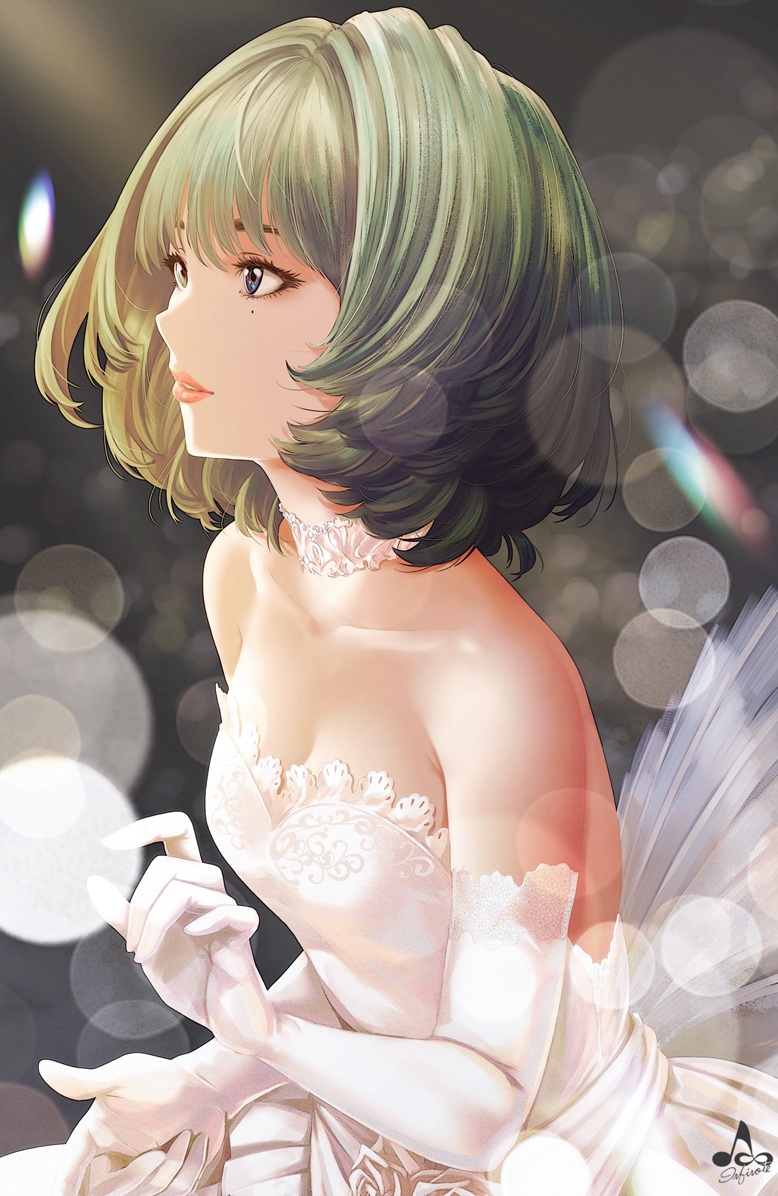 Takagaki Kaede in a white wedding dress HD Phone Wallpaper