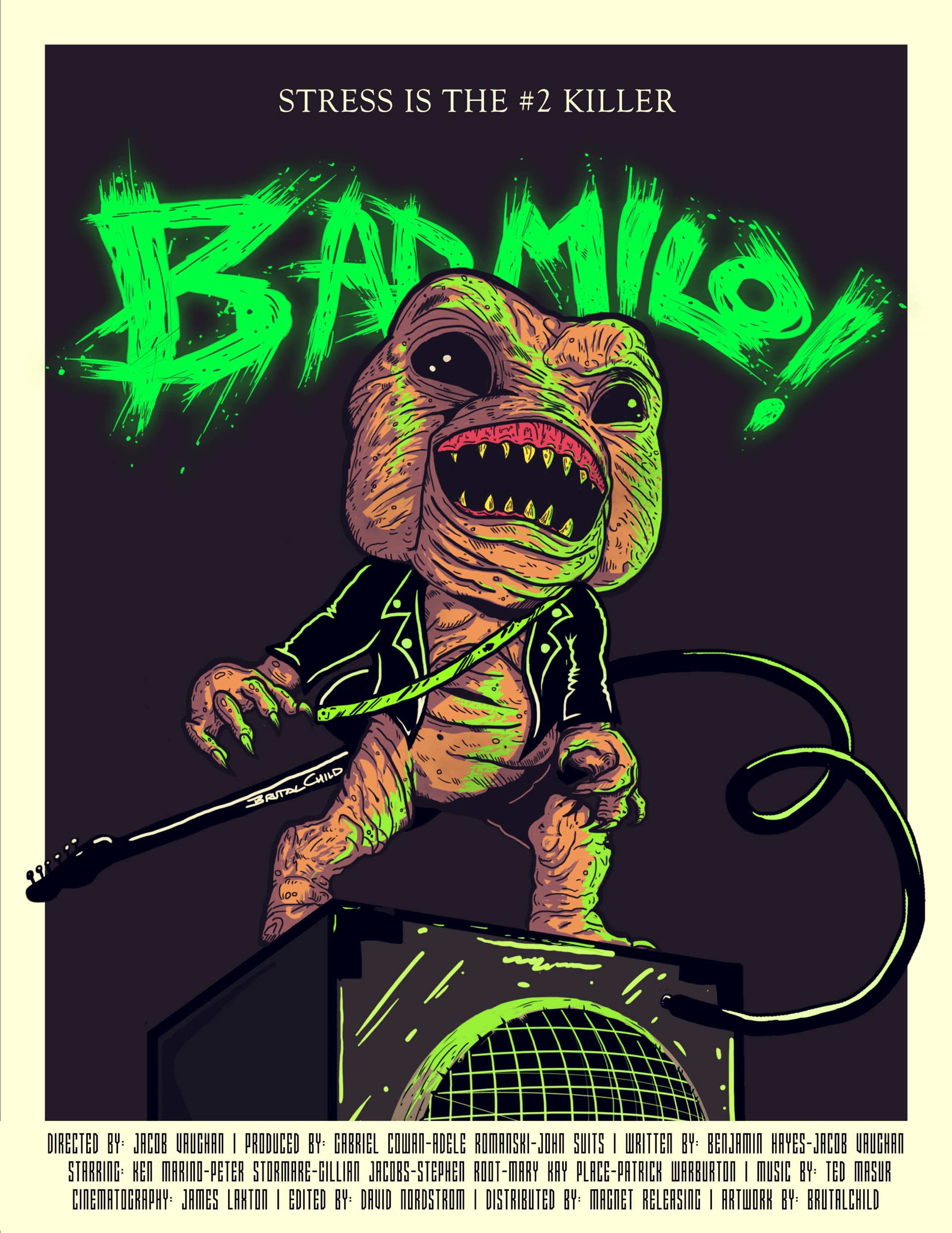 Bad Milo! movie poster illustration HD Phone Wallpaper