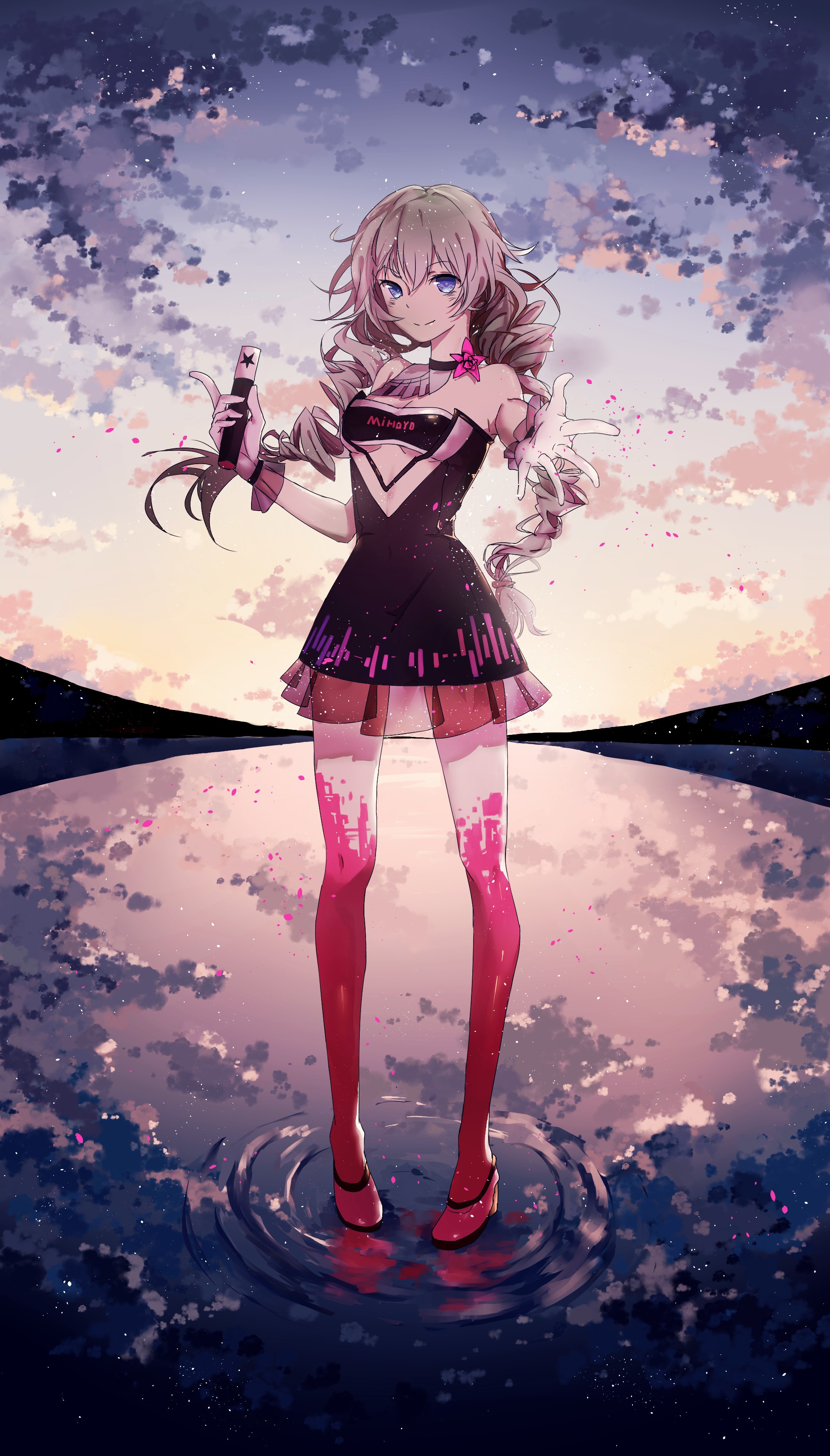 Anime girl with microphone in Honkai Impact HD Phone Wallpaper