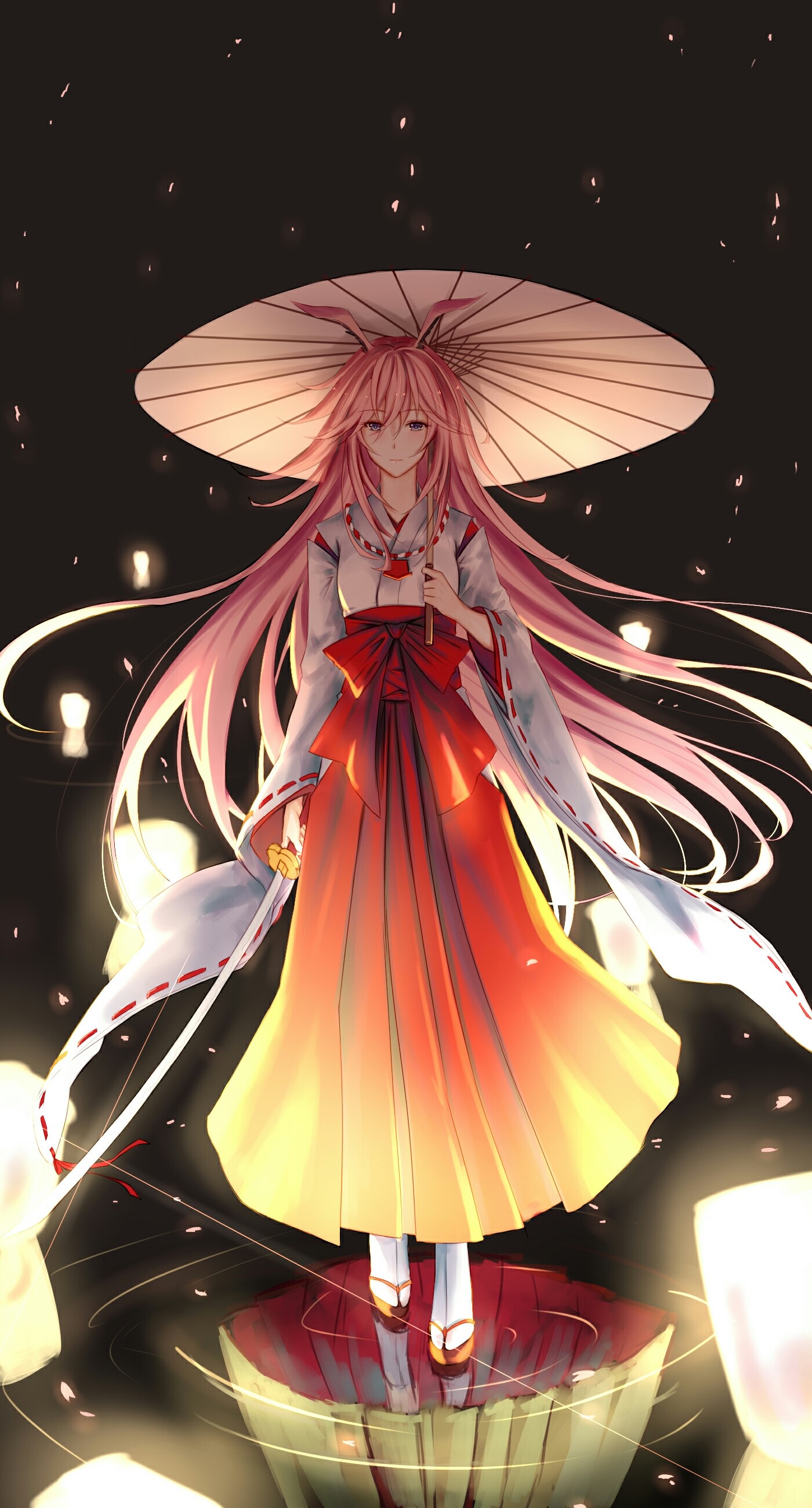 Yae Sakura from Honkai Impact with Umbrella HD Phone Wallpaper