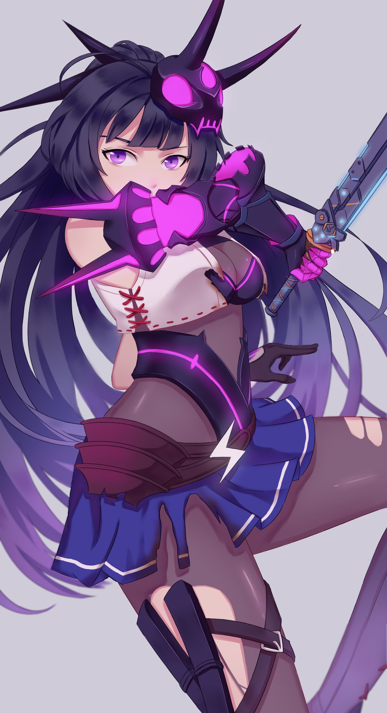 Mei from Honkai Impact with a sword HD Phone Wallpaper