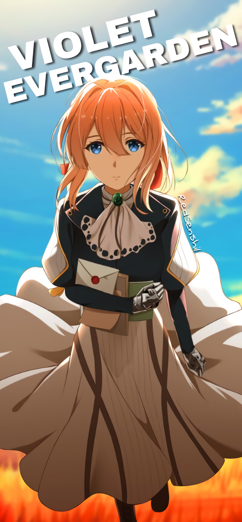 Violet Evergarden anime character illustration HD Phone Wallpaper