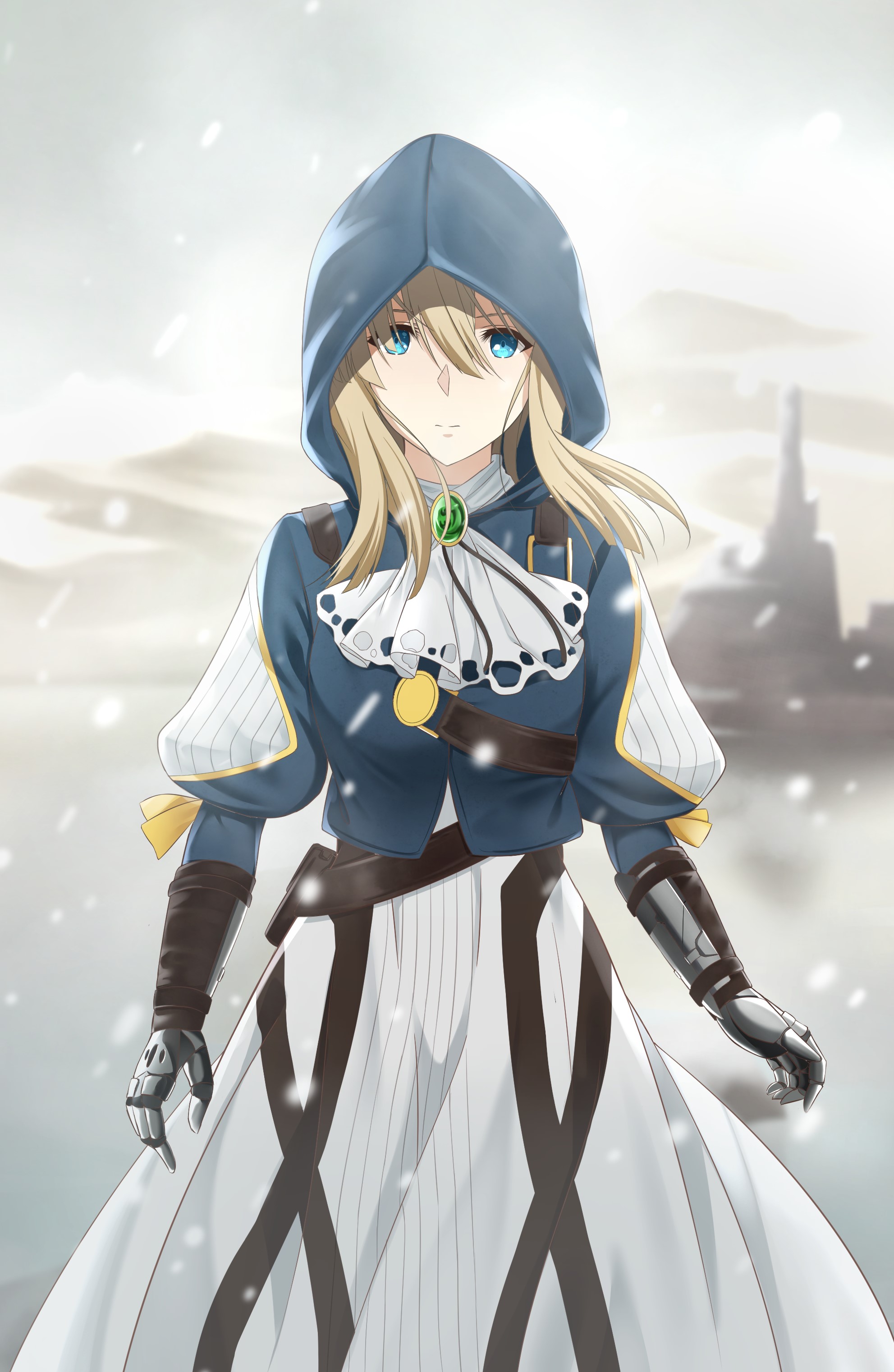 Violet Evergarden in the Snow HD Phone Wallpaper