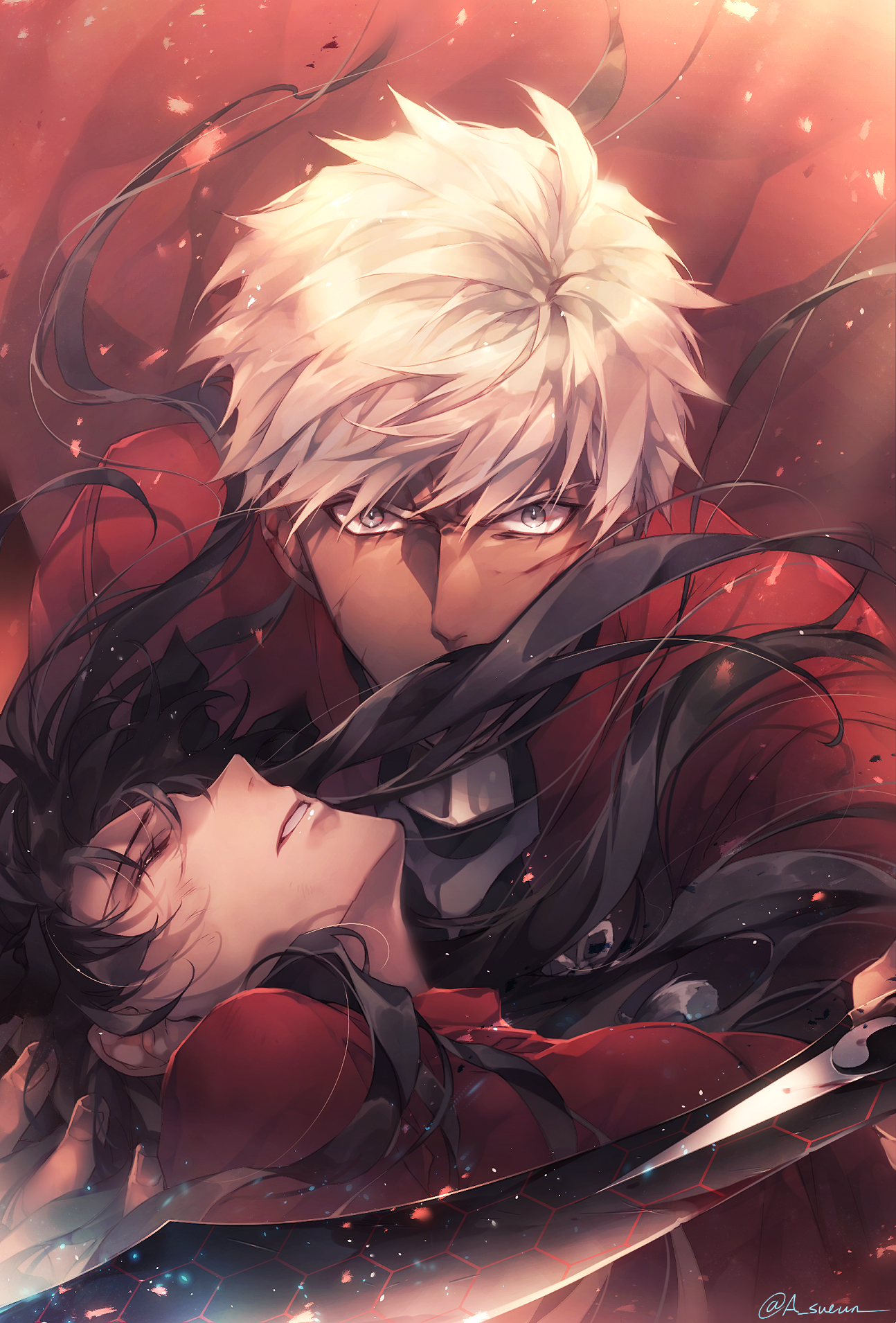 Archer and Rin Tohsaka from Fate/Stay Night HD Phone Wallpaper