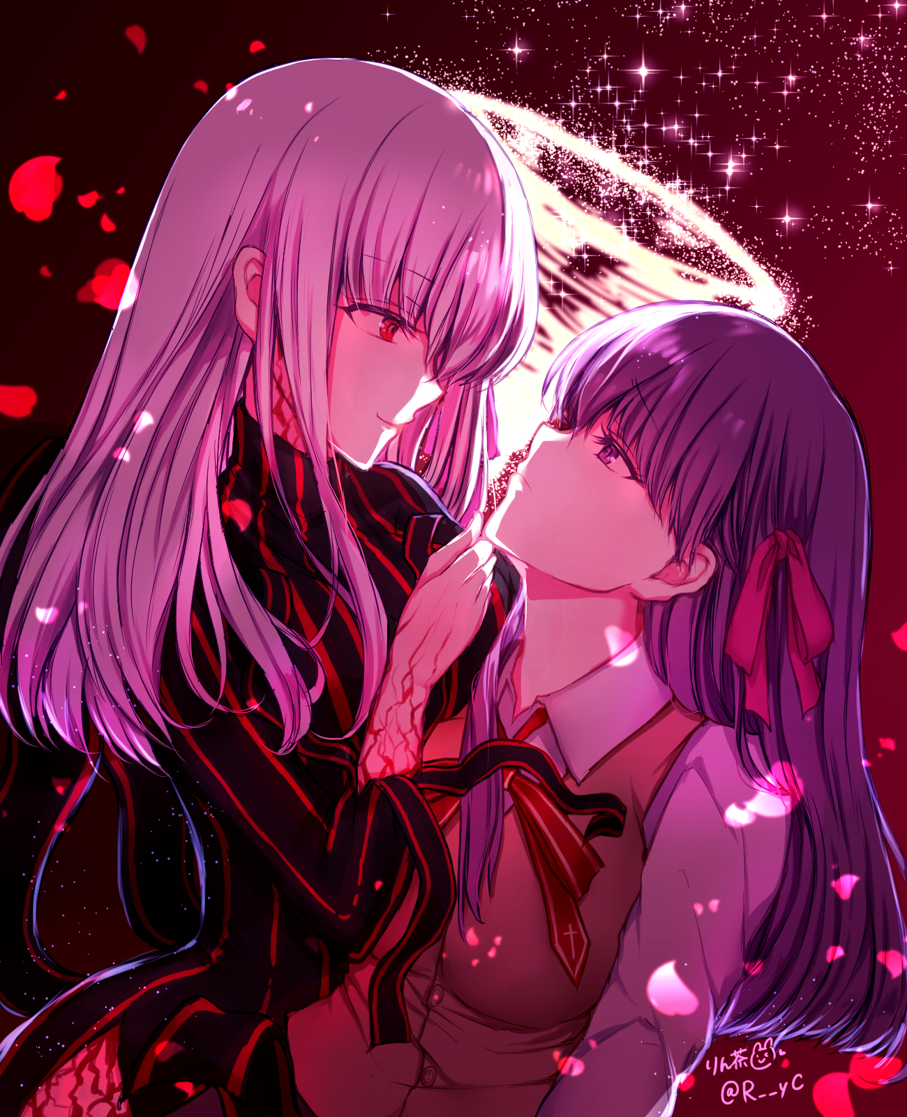Sakura Matou and Dark Sakura from Fate/Stay Night HD Phone Wallpaper