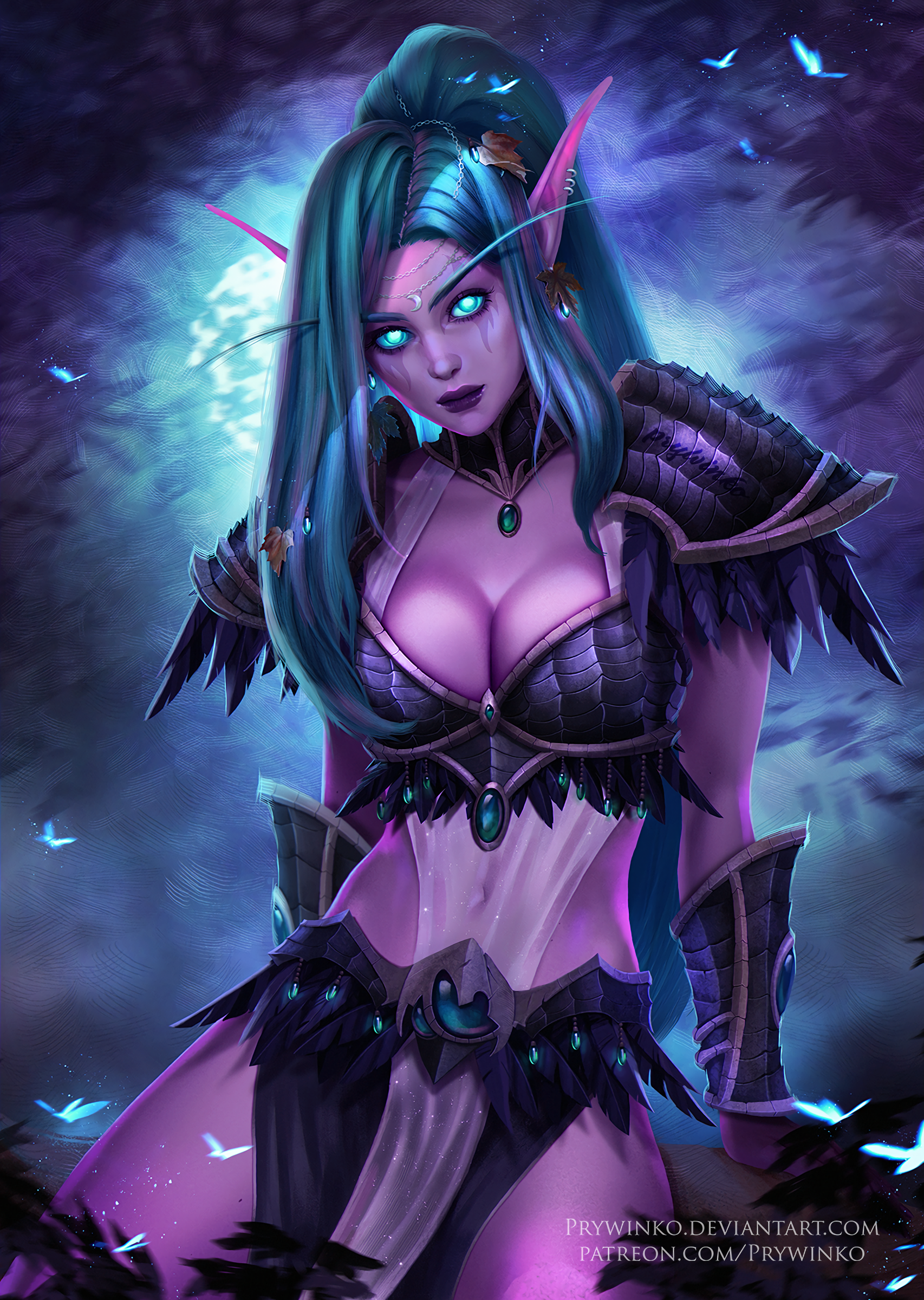 Night Elf from World of Warcraft HD Phone Wallpaper