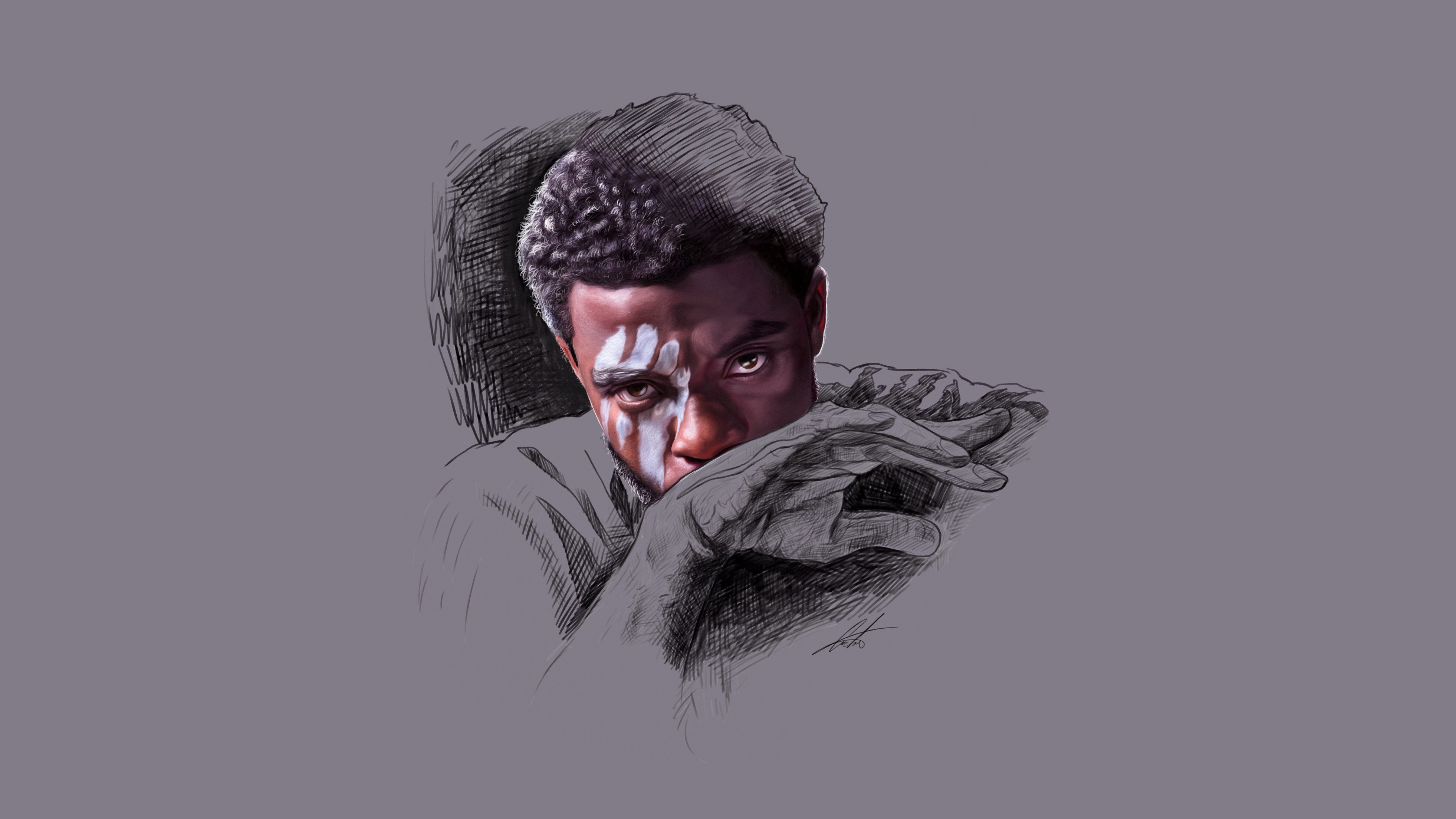 Chadwick Boseman as T'Challa from Black Panther 4K HD Wallpaper