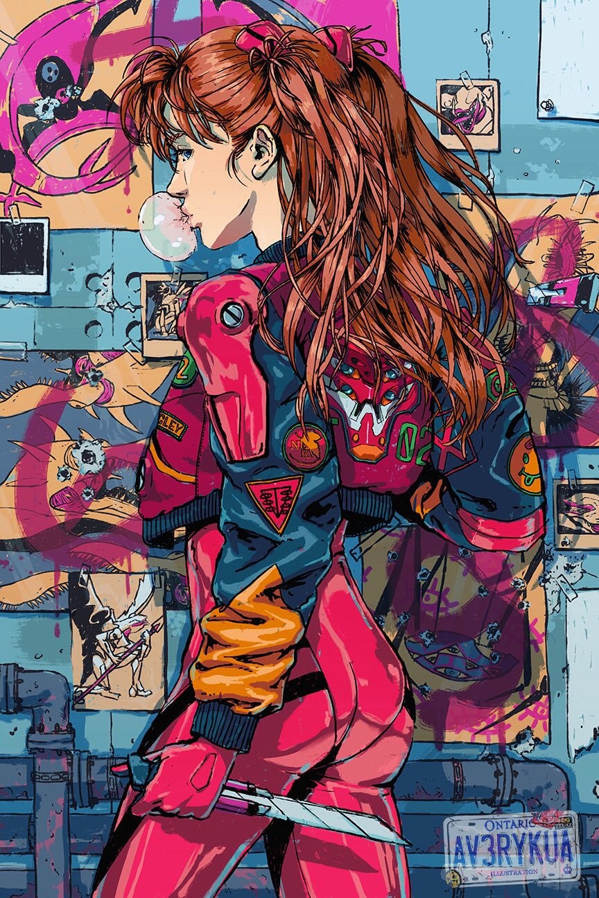 Asuka Langley Soryu from Neon Genesis Evangelion HD Phone Wallpaper