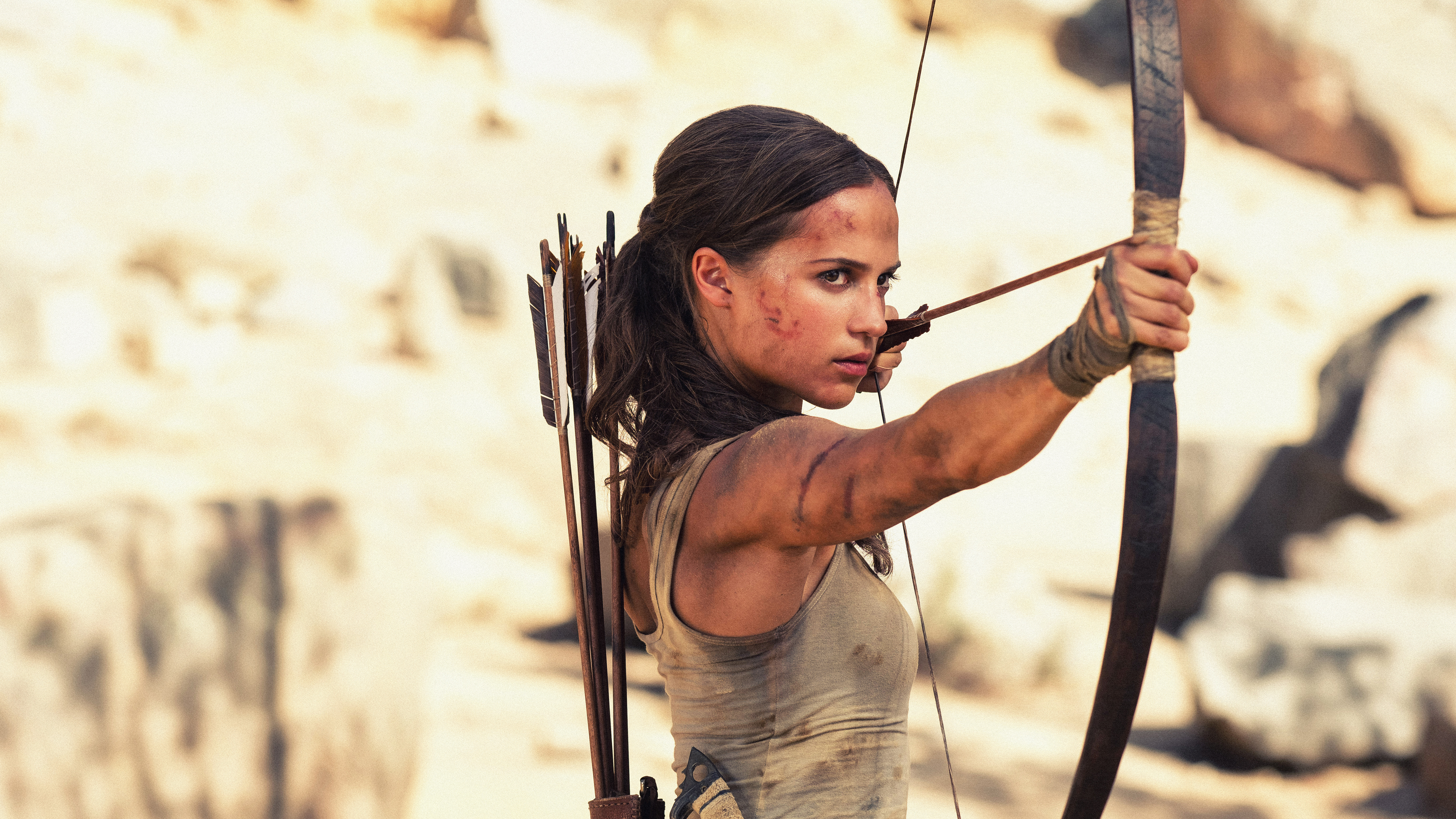 Alicia Vikander as Lara Croft in Tomb Raider 4K HD Wallpaper