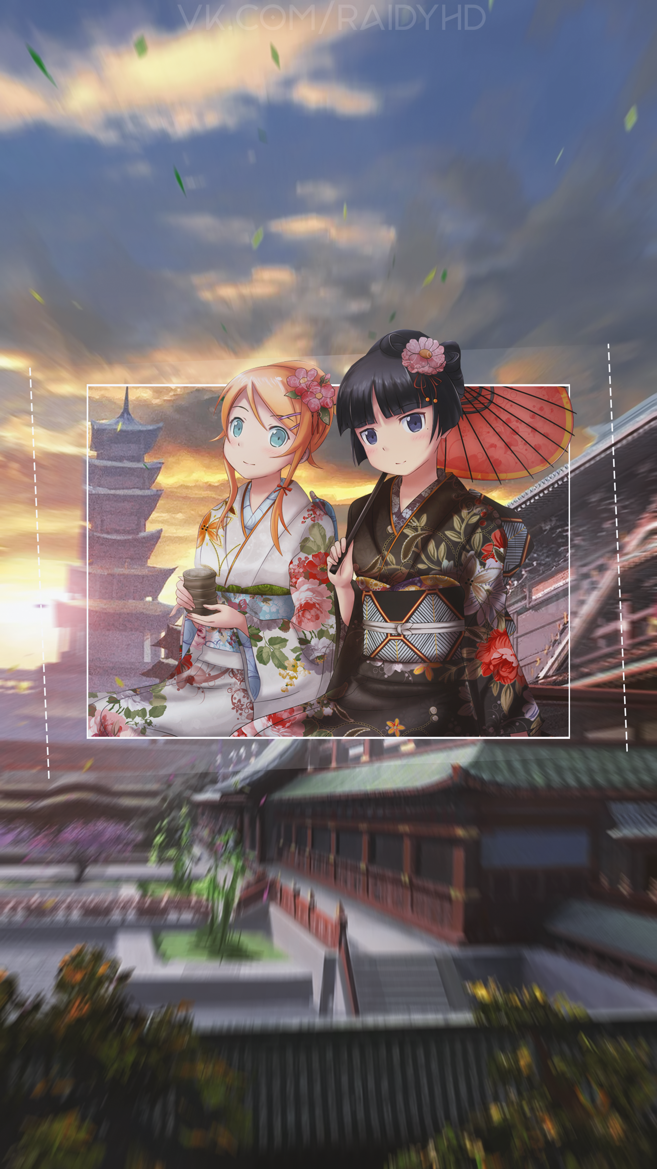 Ruri Gokou and Kirino Kousaka from Ore no Imouto ga Konnani Kawaii Wake ga Nai HD Phone Wallpaper