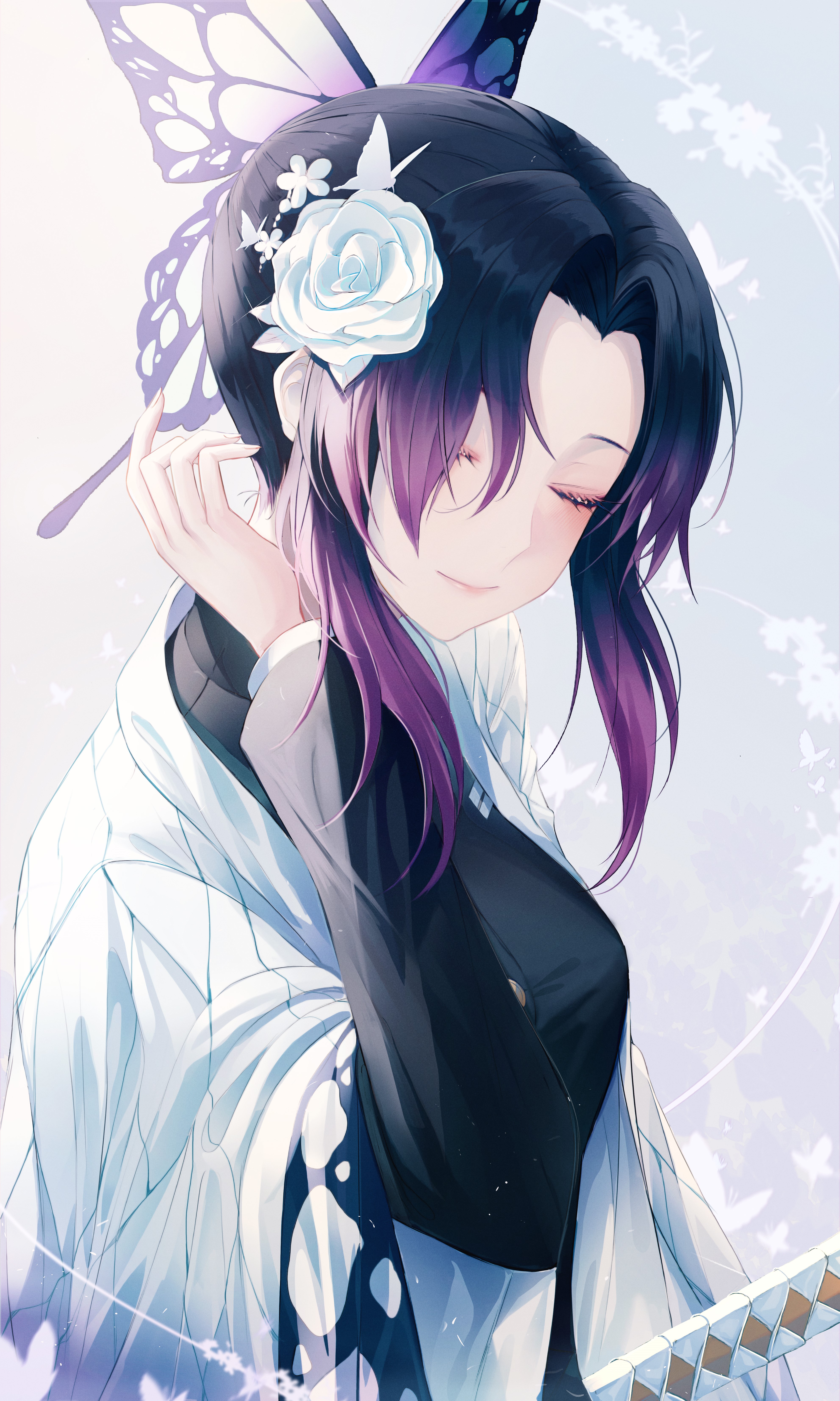 Kochou Shinobu from Kimetsu no Yaiba HD Phone Wallpaper
