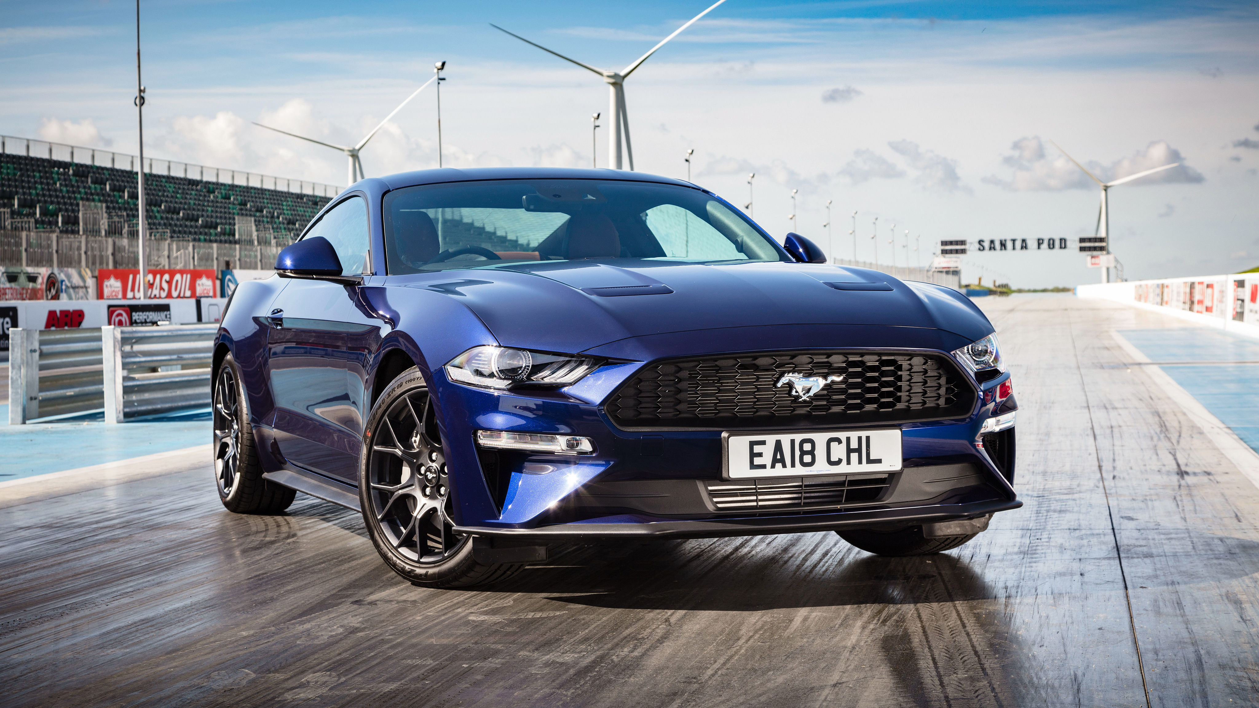 Ford Mustang Ecoboost Fastback at Santa Pod Raceway HD Wallpaper