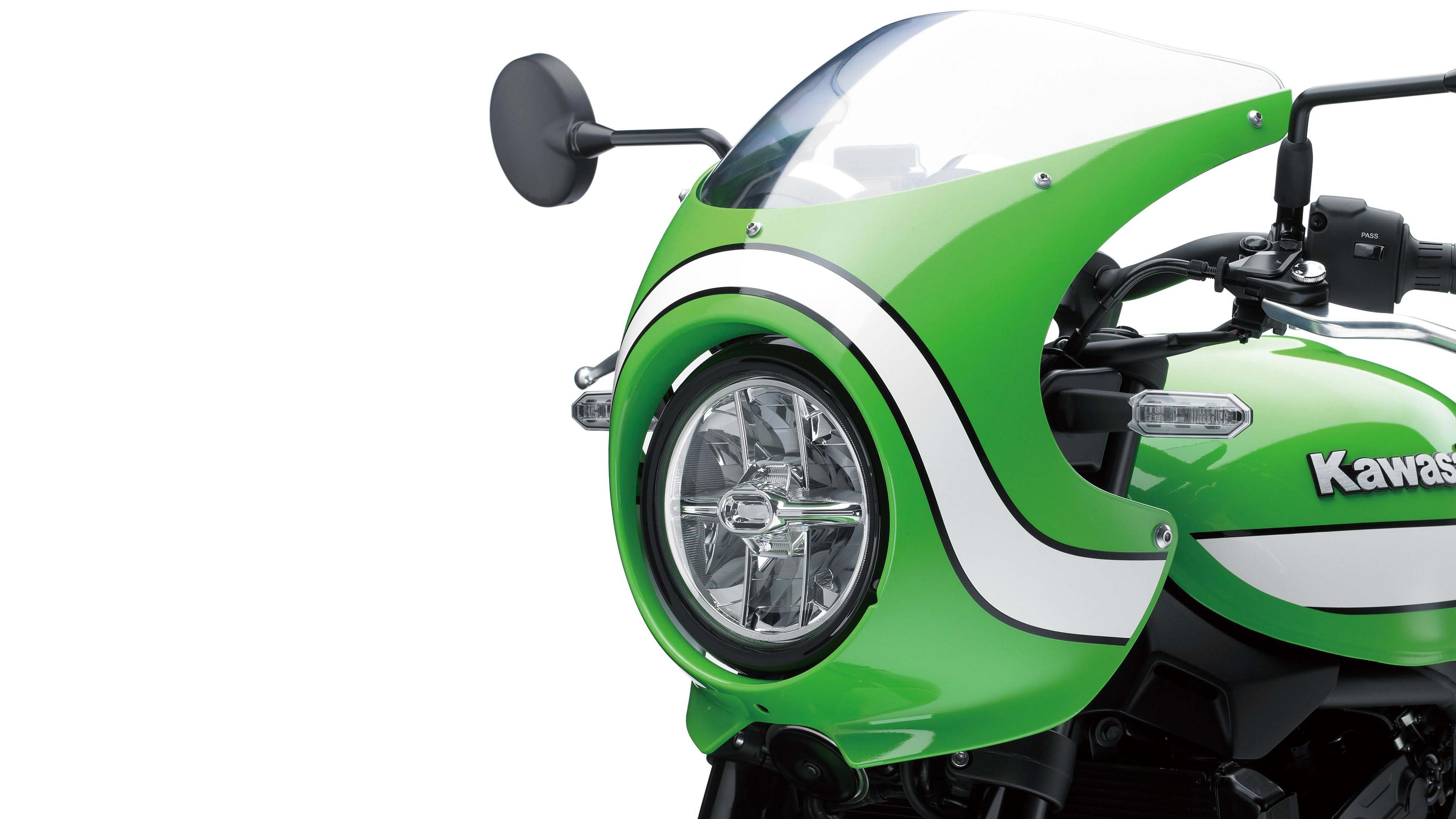 4K Kawasaki Z900RS Cafe motorcycle front HD Wallpaper