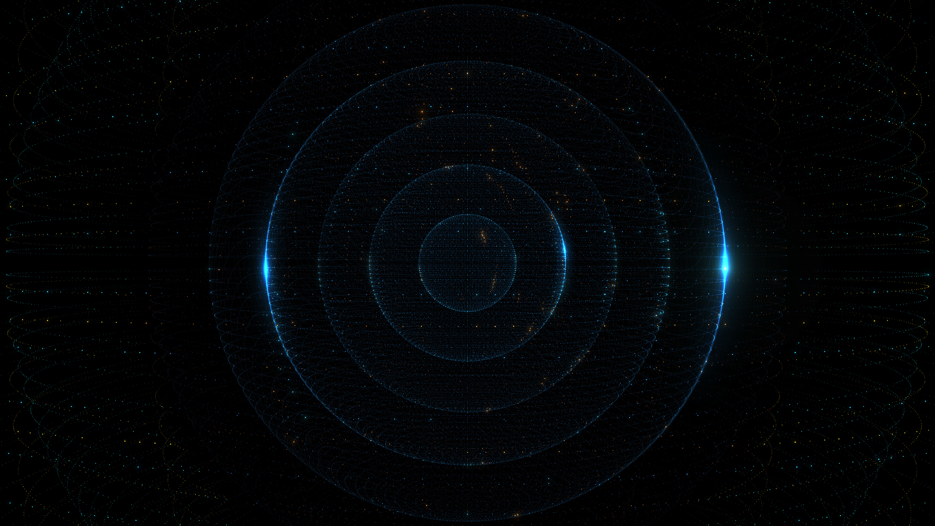 4K Dark Particles Circles HD Wallpaper