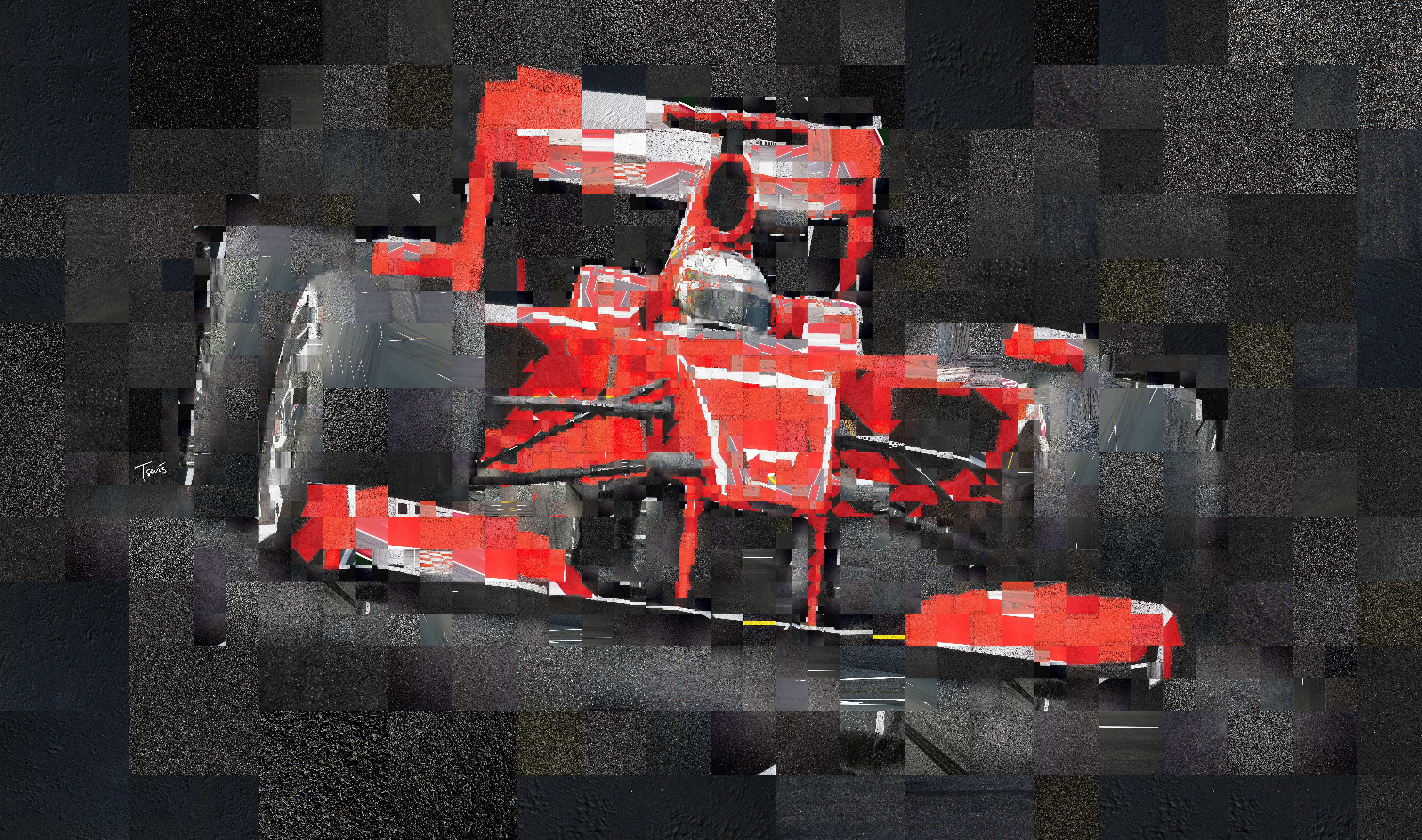 Scuderia Ferrari Formula 1 car on asphalt HD Wallpaper