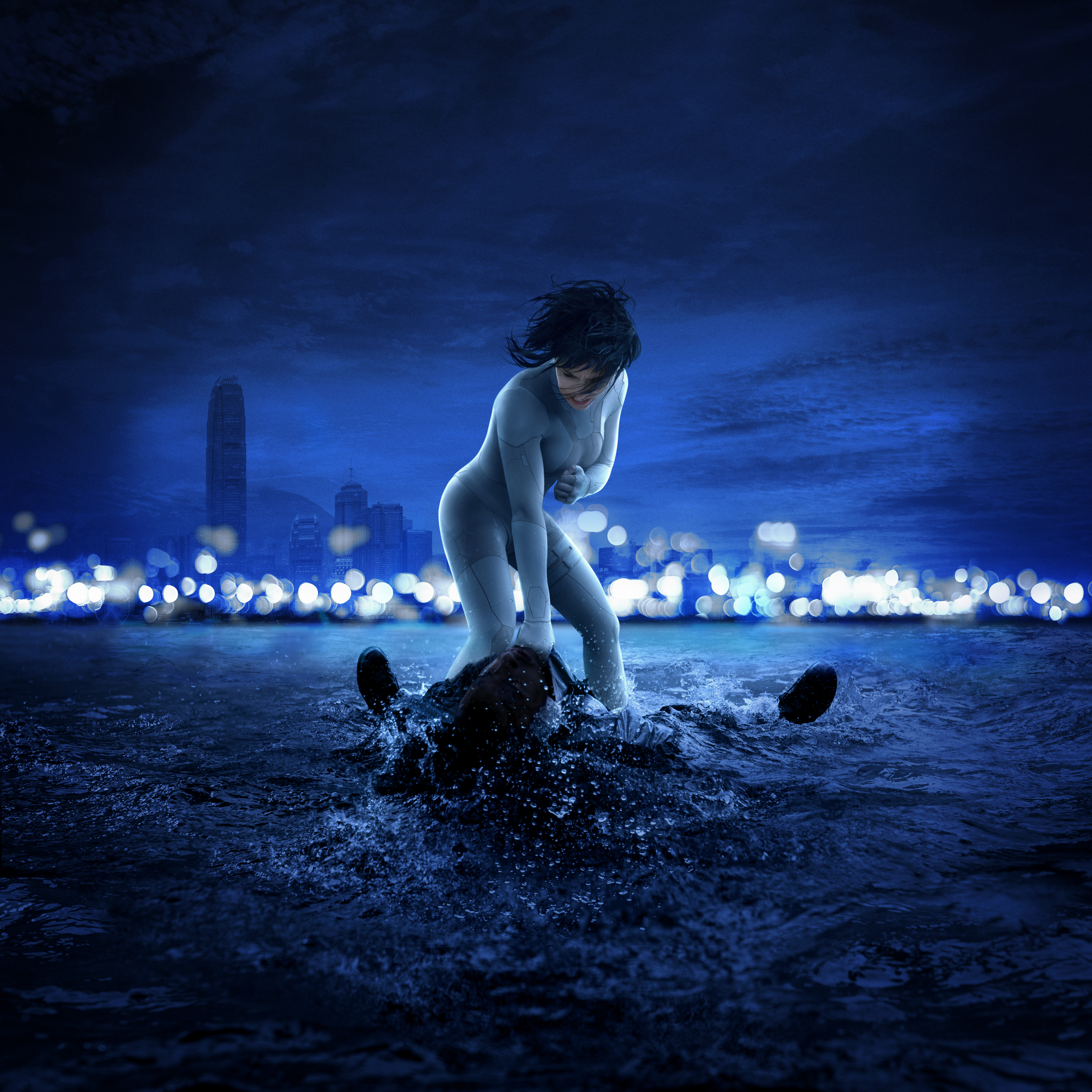 Scarlett Johansson as Major in Ghost in the Shell HD Wallpaper