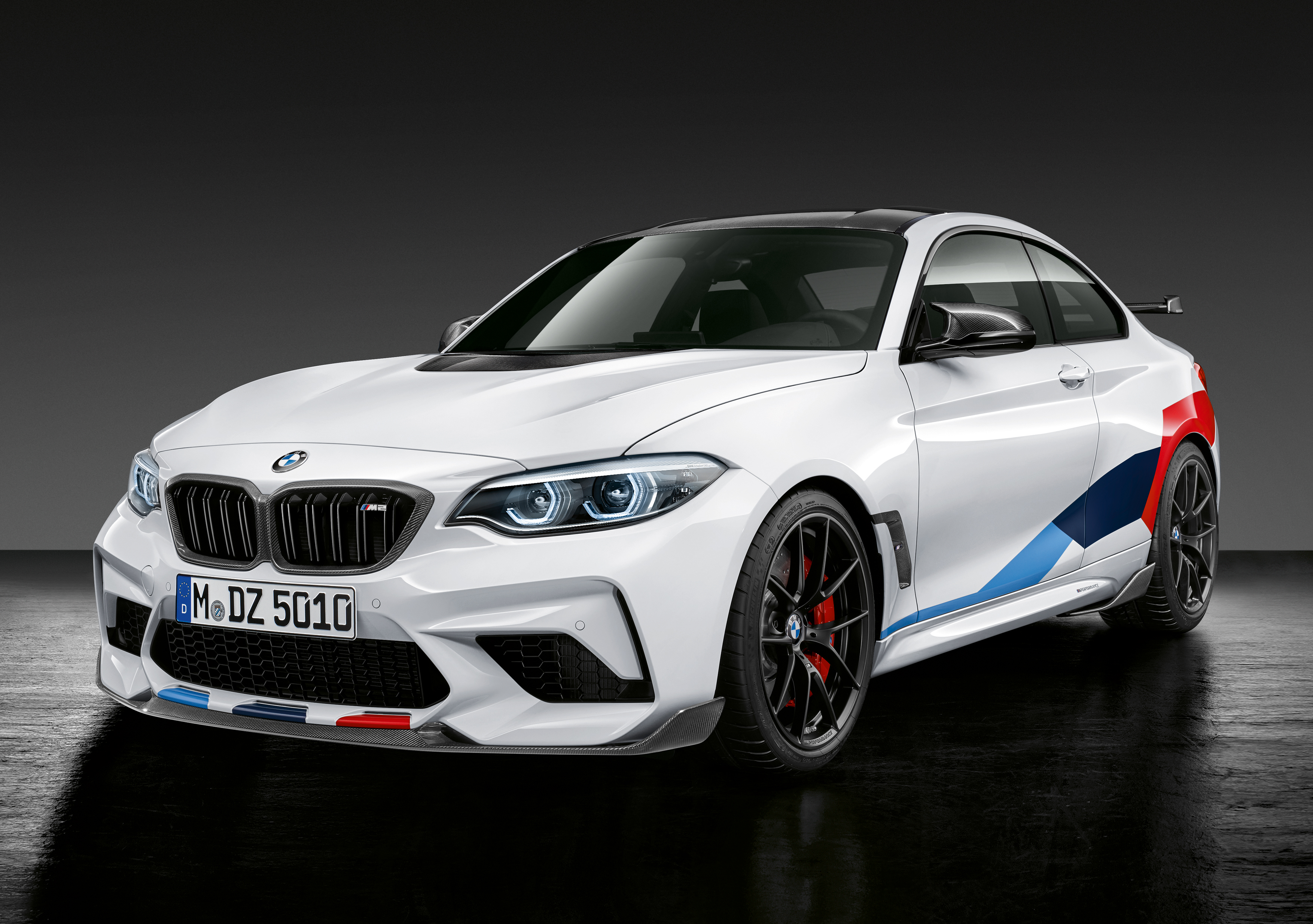 White BMW M2 Competition with M Performance Parts HD Wallpaper