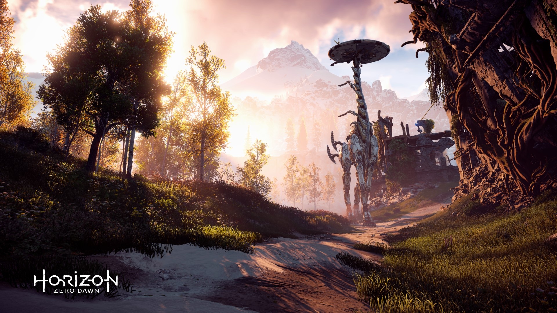 Horizon Zero Dawn Tallneck in a Forest HD Wallpaper