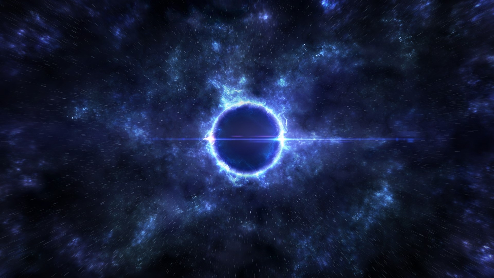 Black hole in deep space with nebulae HD Wallpaper